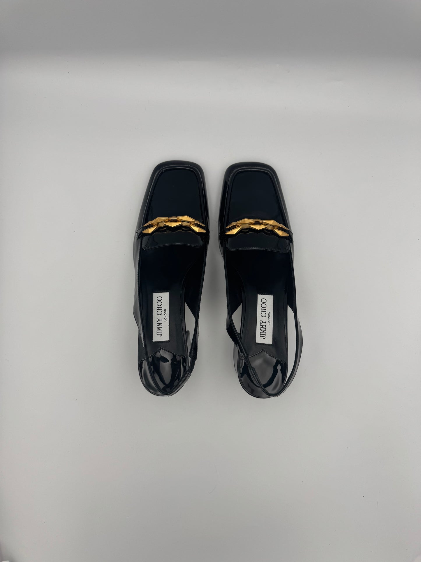 Jimmy Choo Diamond Tilda Soft Patent Black Size 40