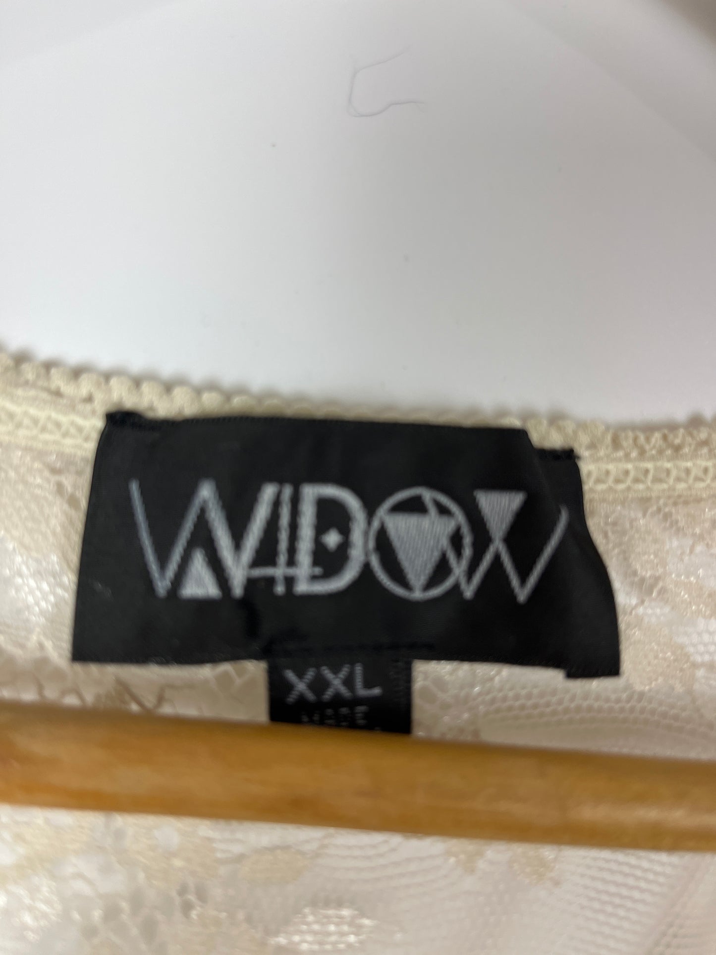 Ivory See Through Stretchy Lace Midi Dress Size M/L/XL