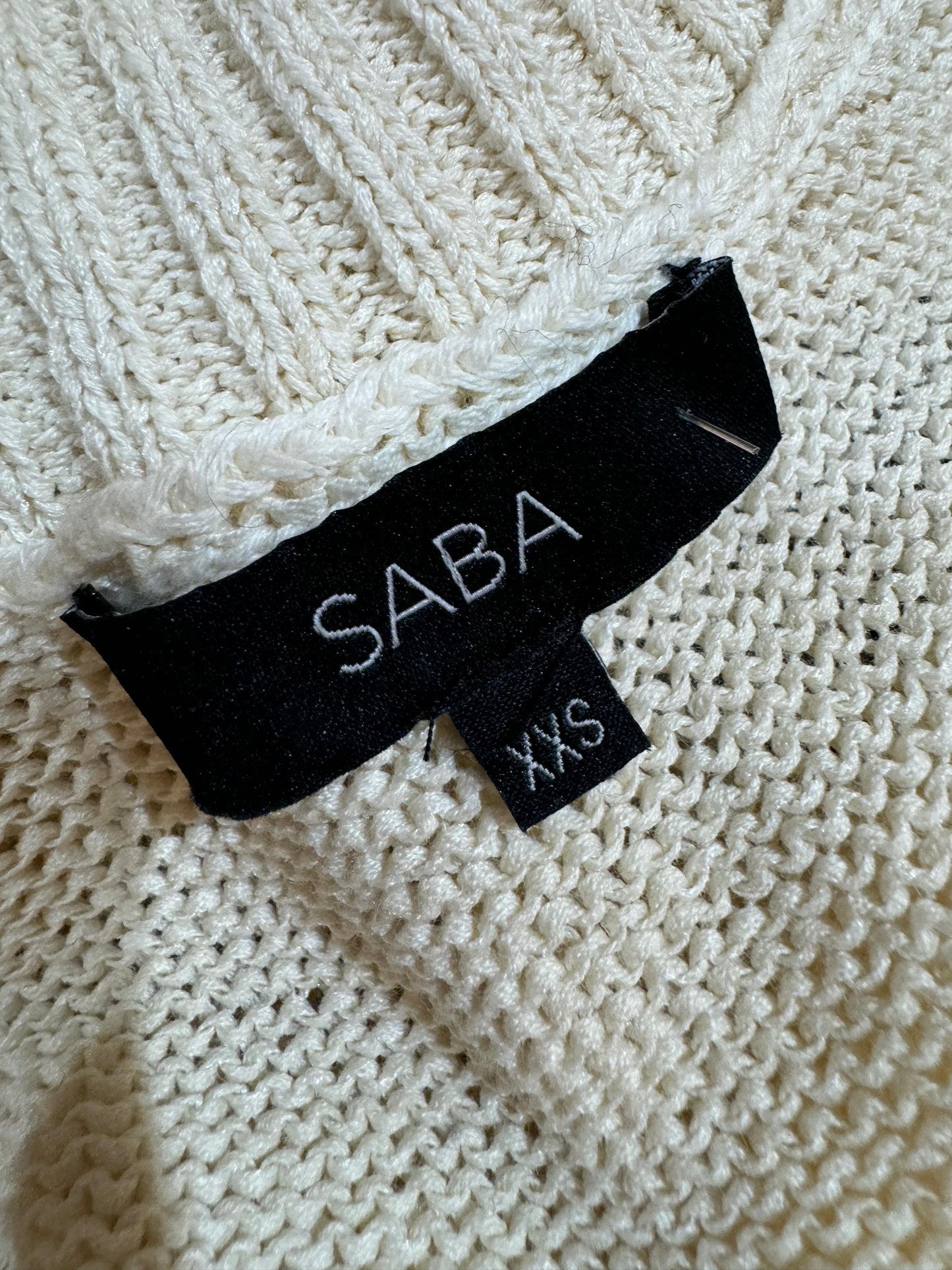 SABA Cream Linen Blend Vest Size XS