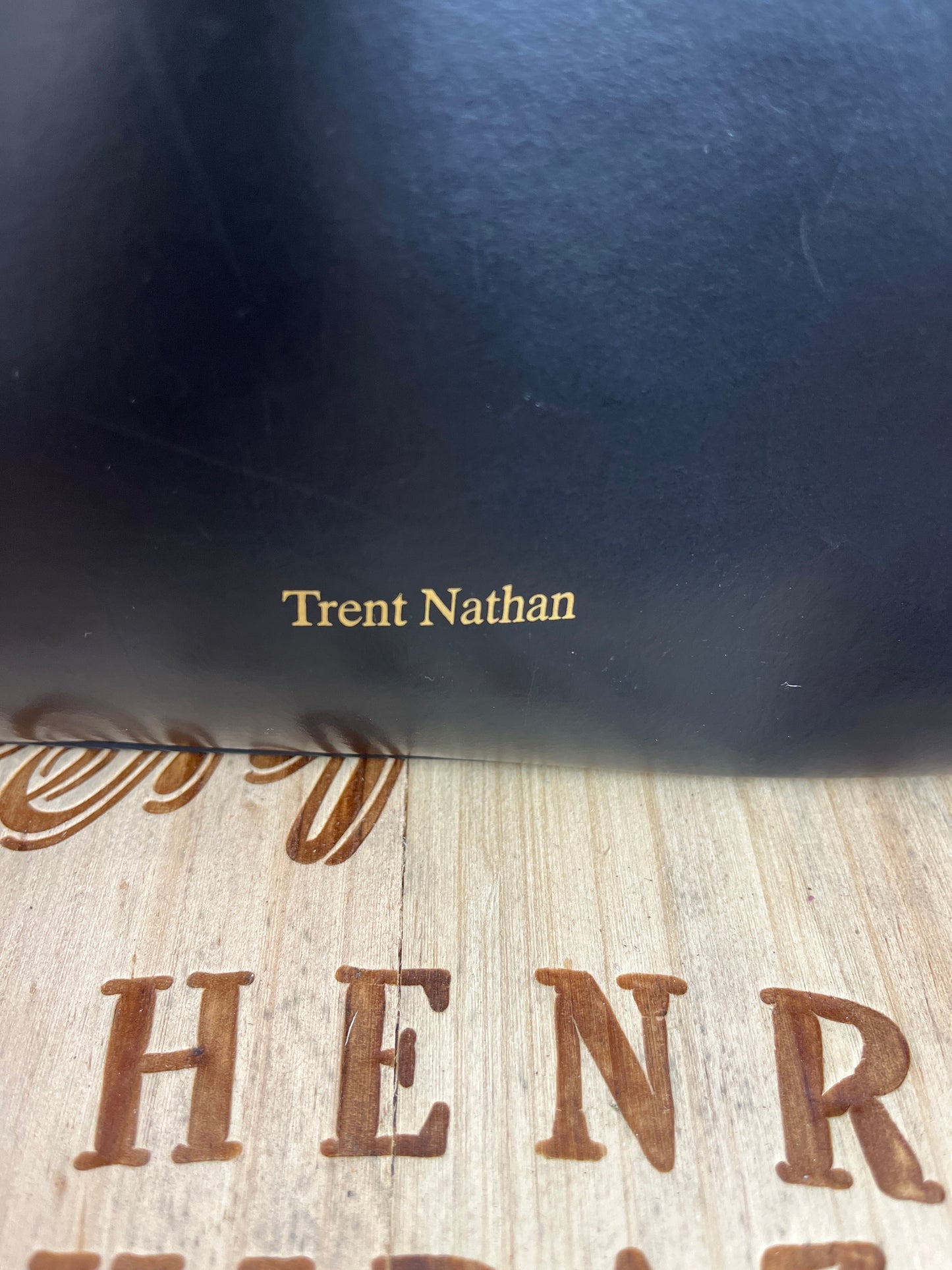 Vintage TRENT NATHAN Black Leather Tote