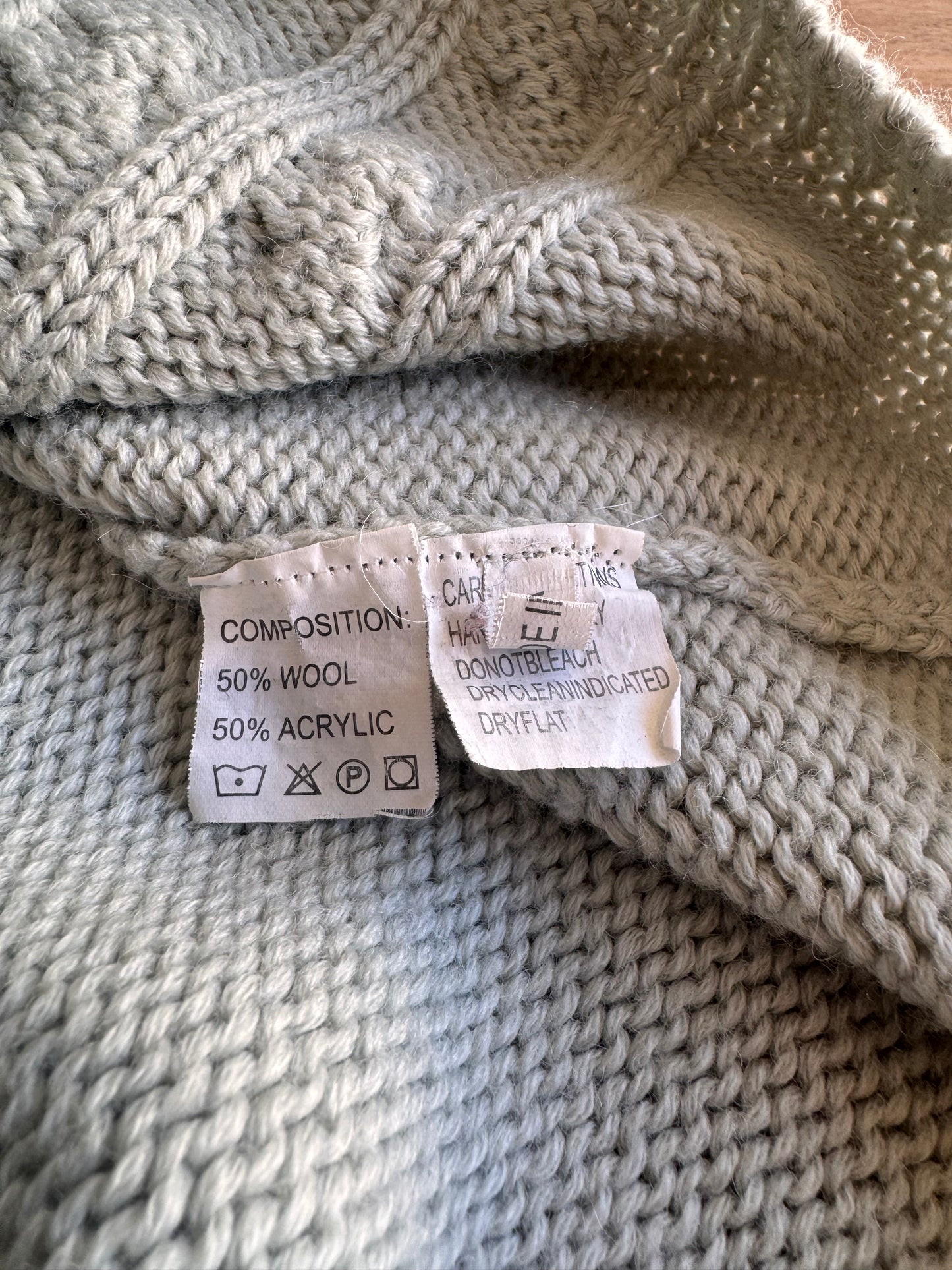 Inzagi Grey 50% wool knit top