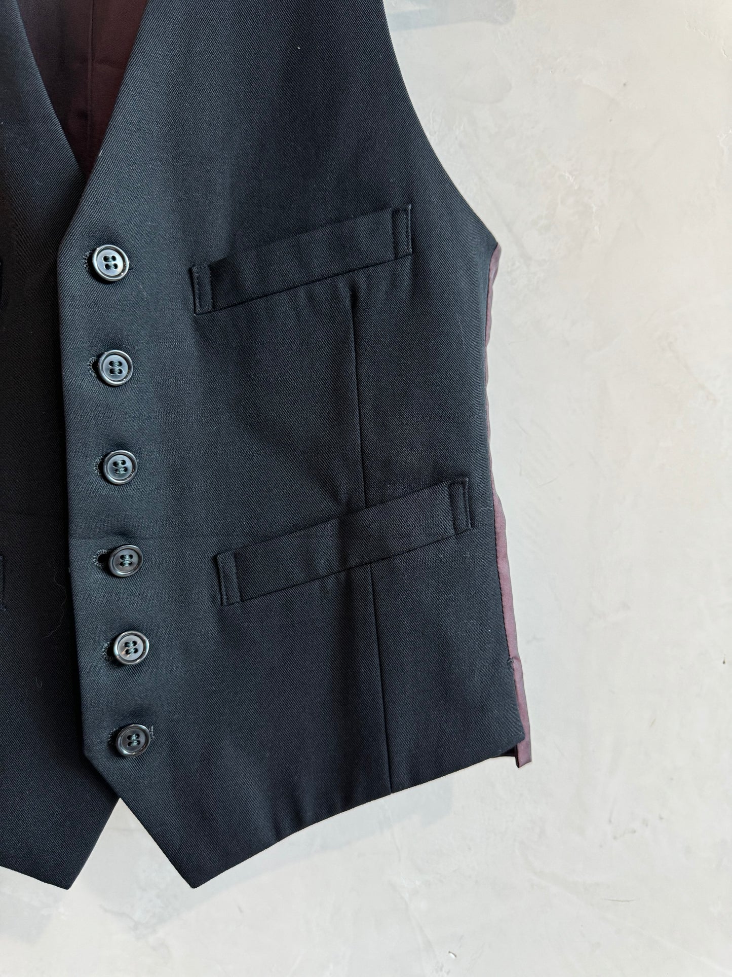 Vintage Black Vest Size S