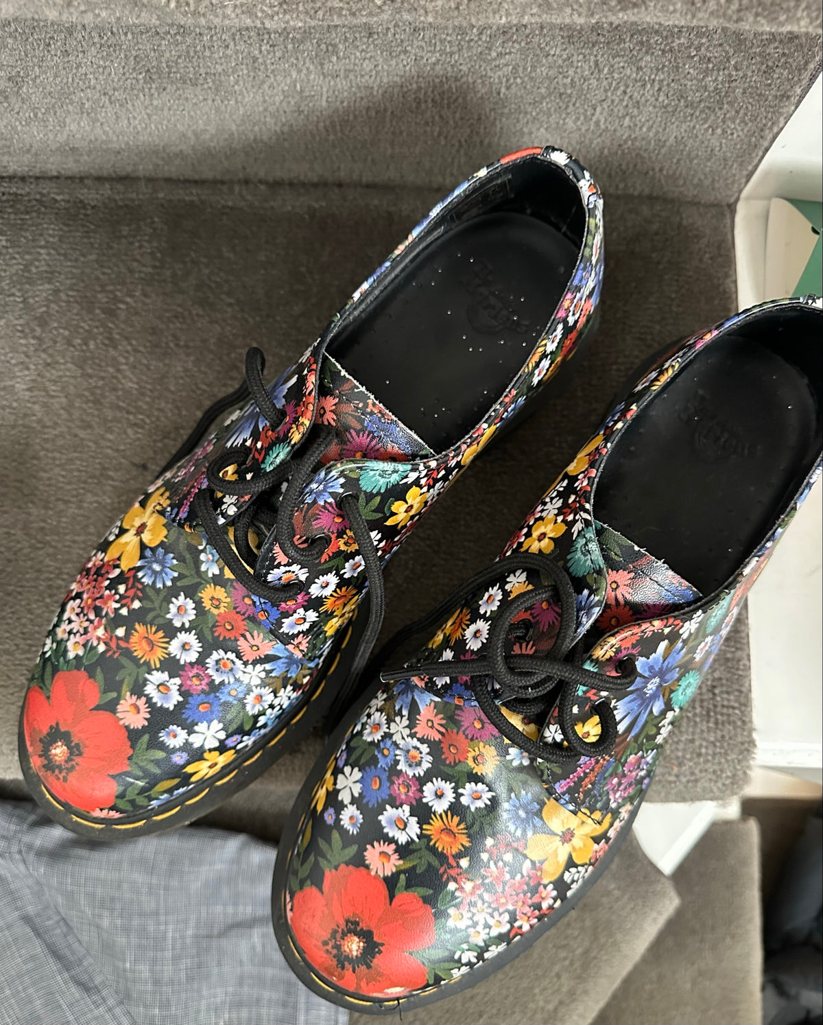 Multicoloured Dr Martens Floral Derby Shoes Size UK 9 Size