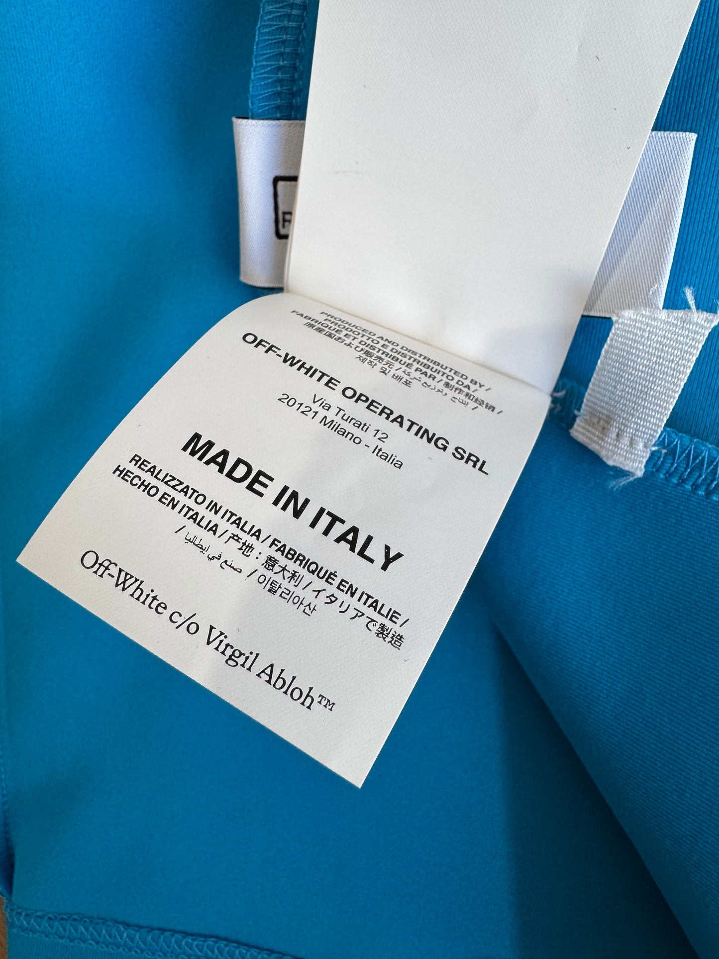 Off White blue crop top - size 40