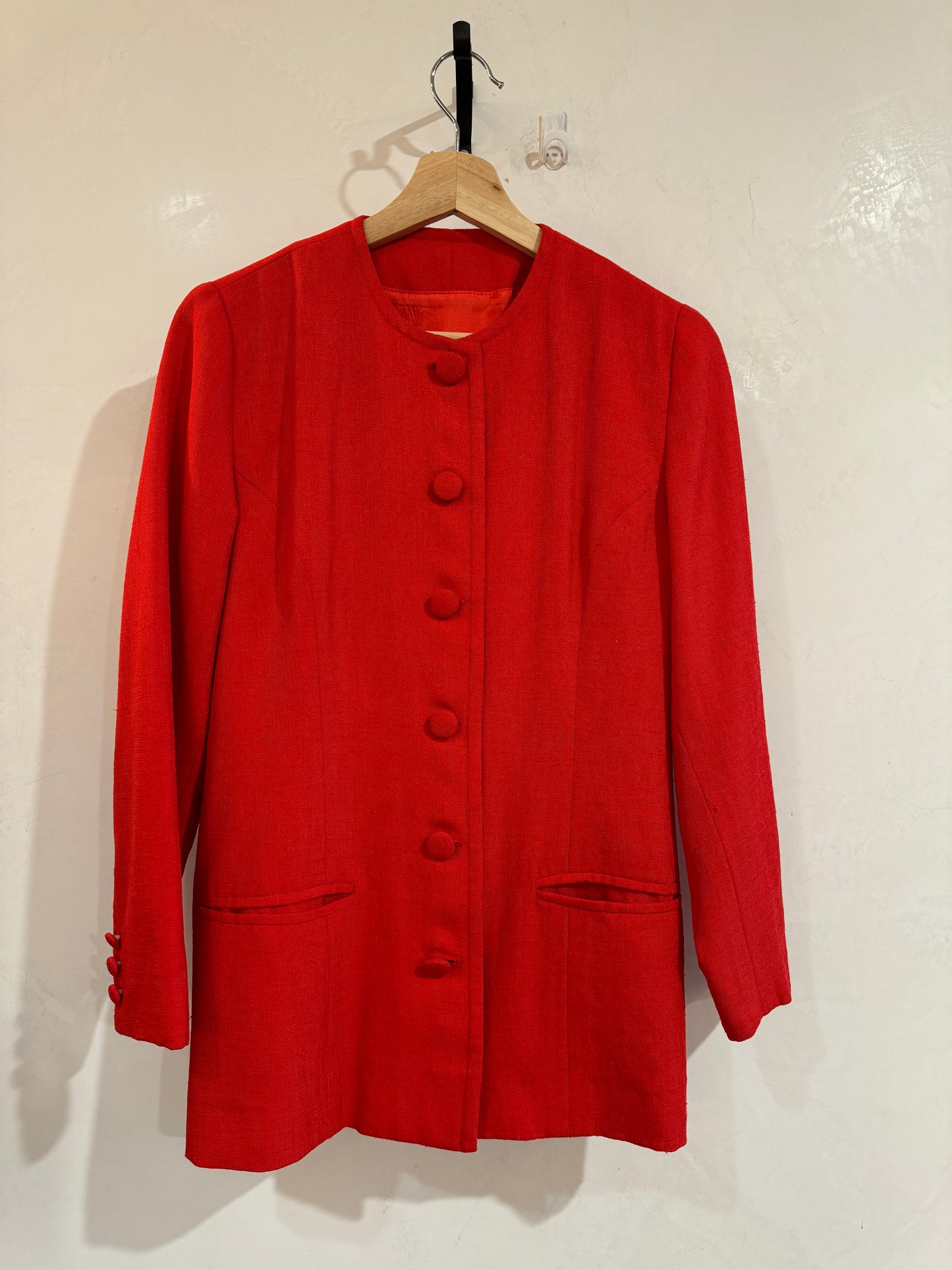 Vintage Red Custom Button Down Jacket S/M