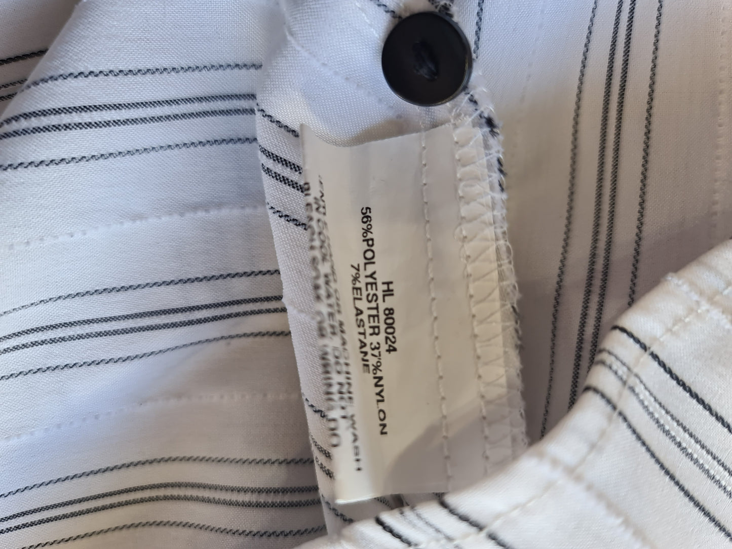 Anthea Crawford White with Black Stripe shirt - size 10