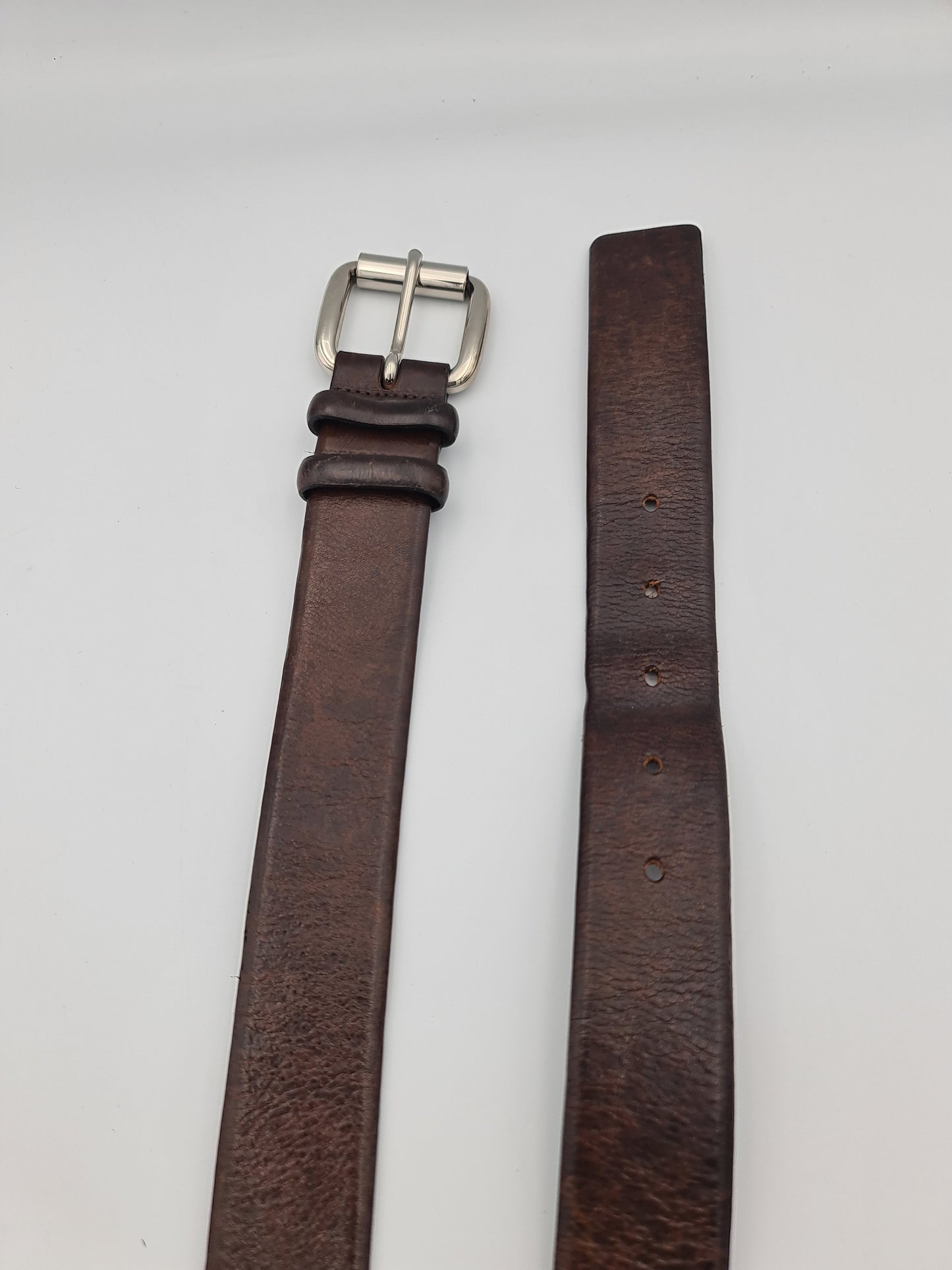 Midas Brown Leather Belt - size S
