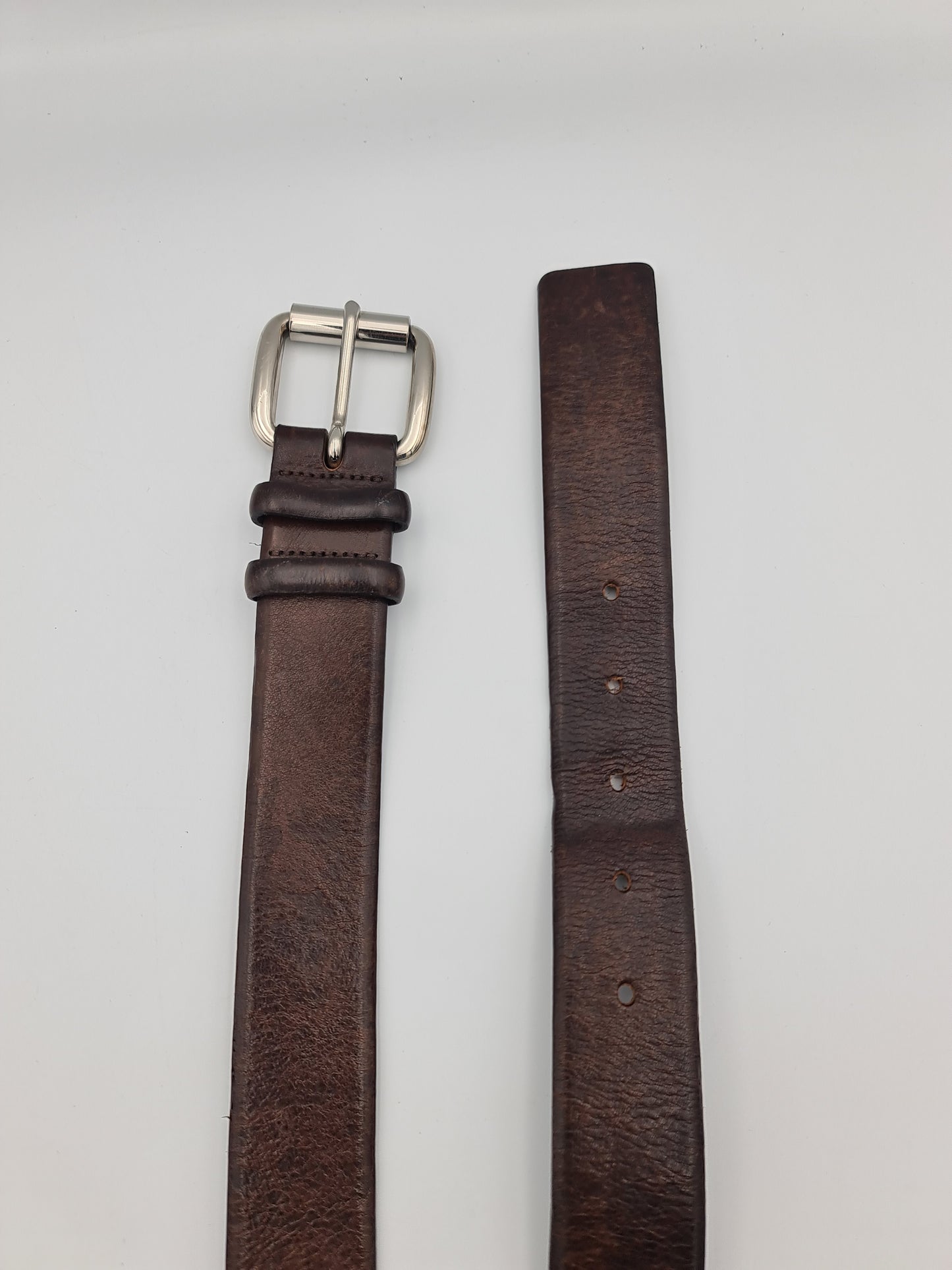 Midas Brown Leather Belt - size S