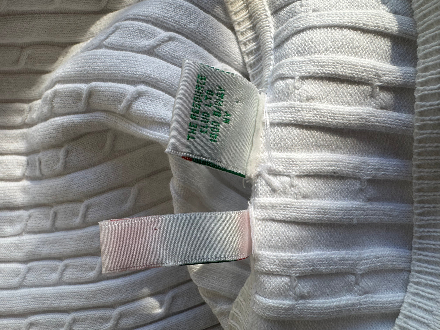 Vintage BlissBlass white cable knit top - size S