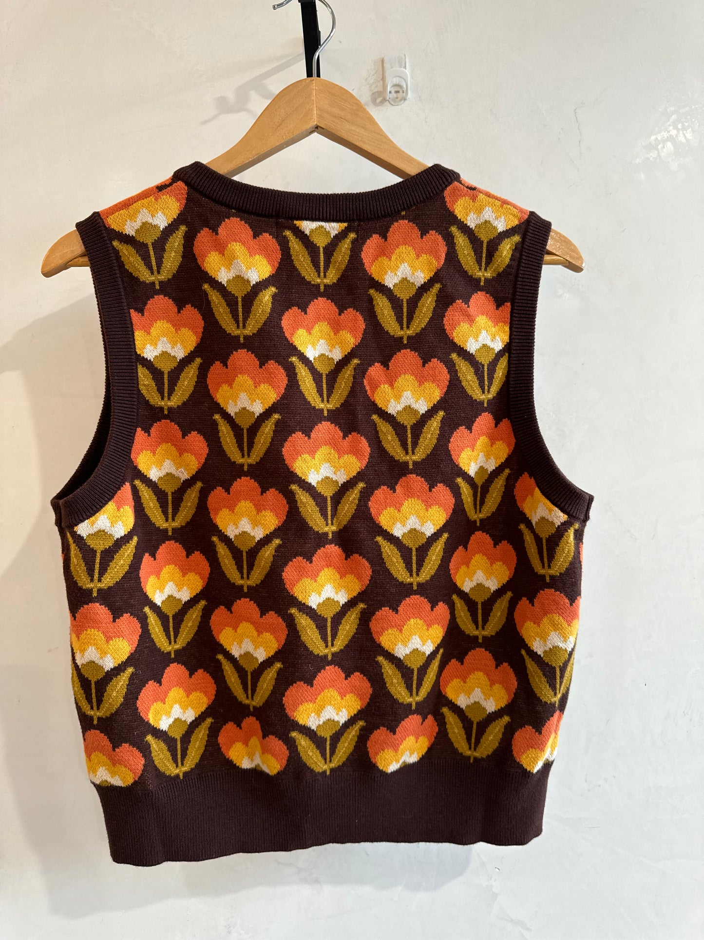 PRINCESS HIGHWAY Retro Tulip Print Vest Size 14
