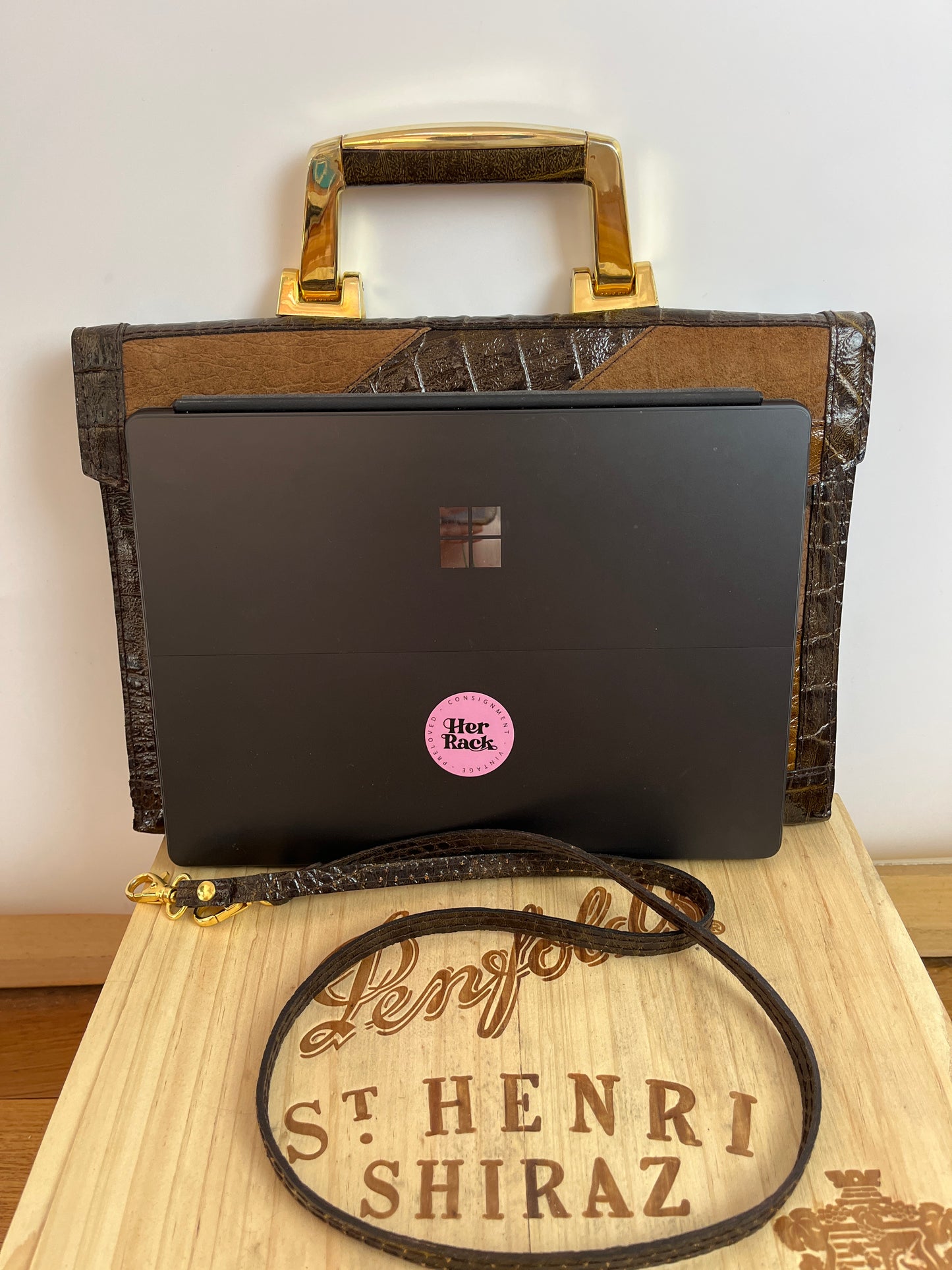 Unique Vintage Alligator Brief Case