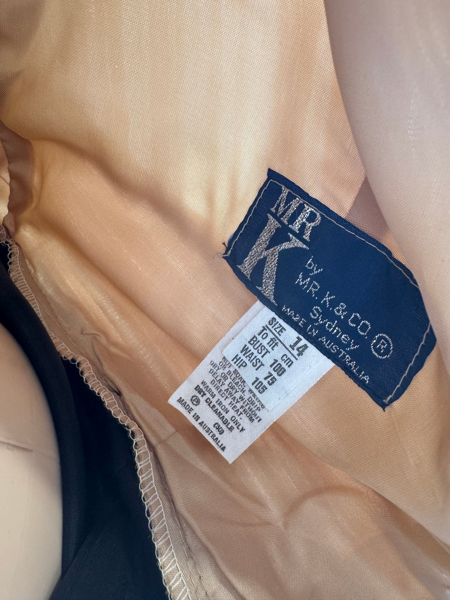 Vintage Mr. K & Co. Gold trim evening dress - size L