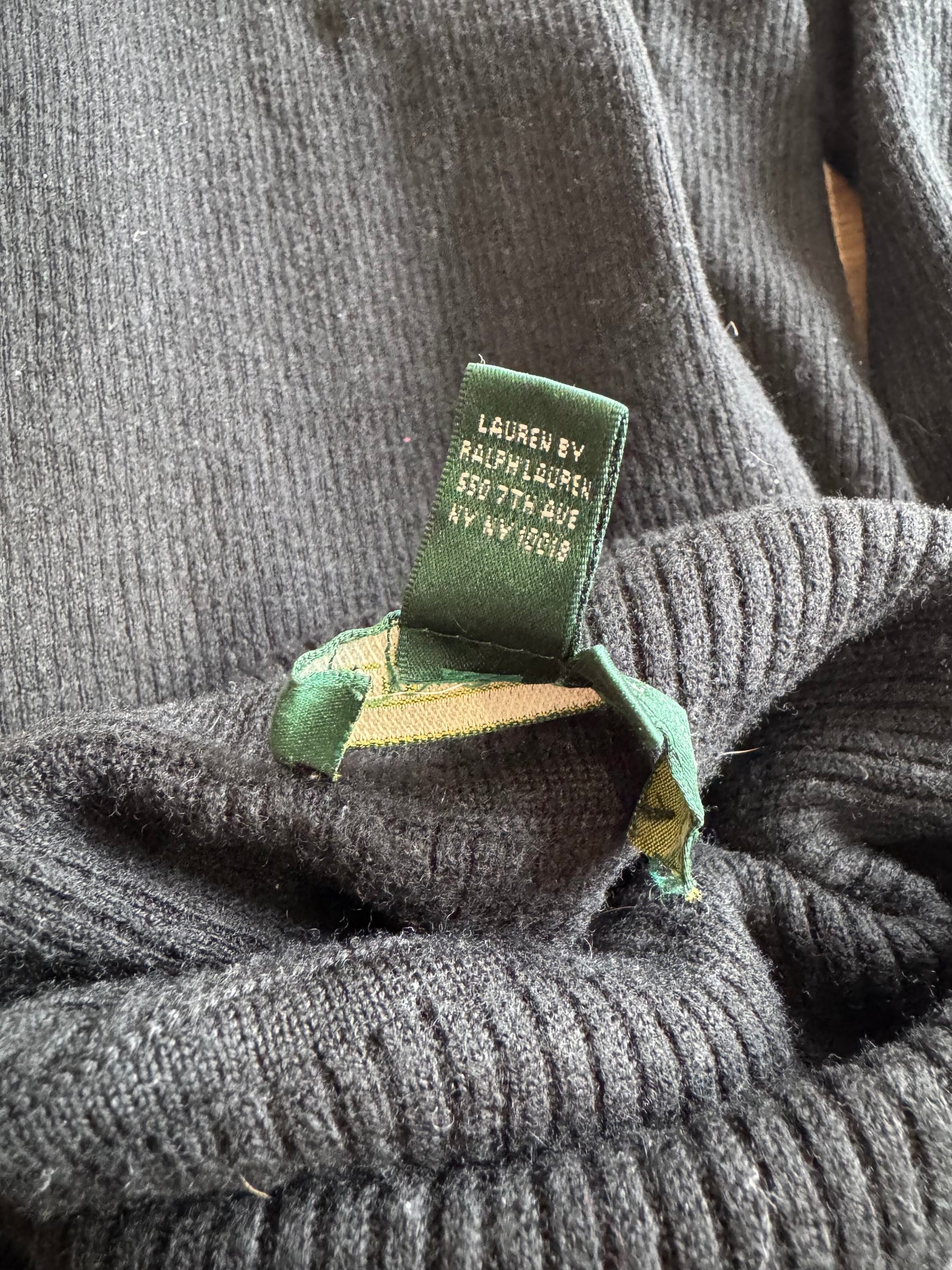 Vintage Ralph Lauren black wool skivvy - size S