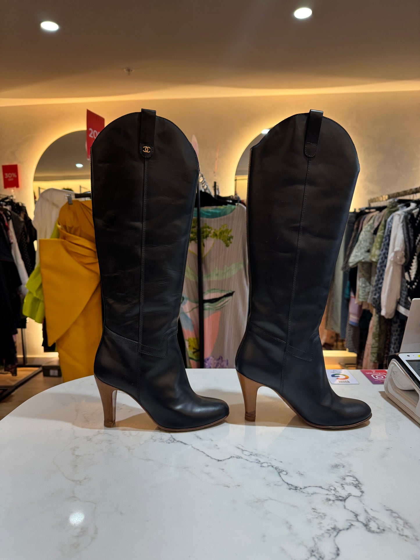 Chanel Tall Boots Sz 36