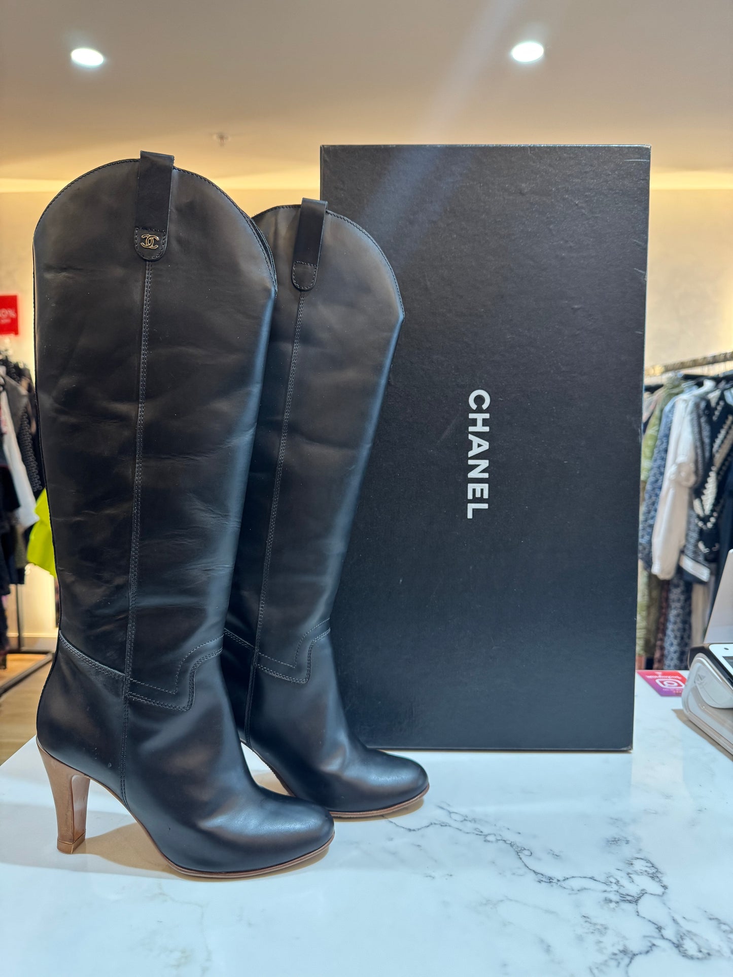 Chanel Tall Boots Sz 36