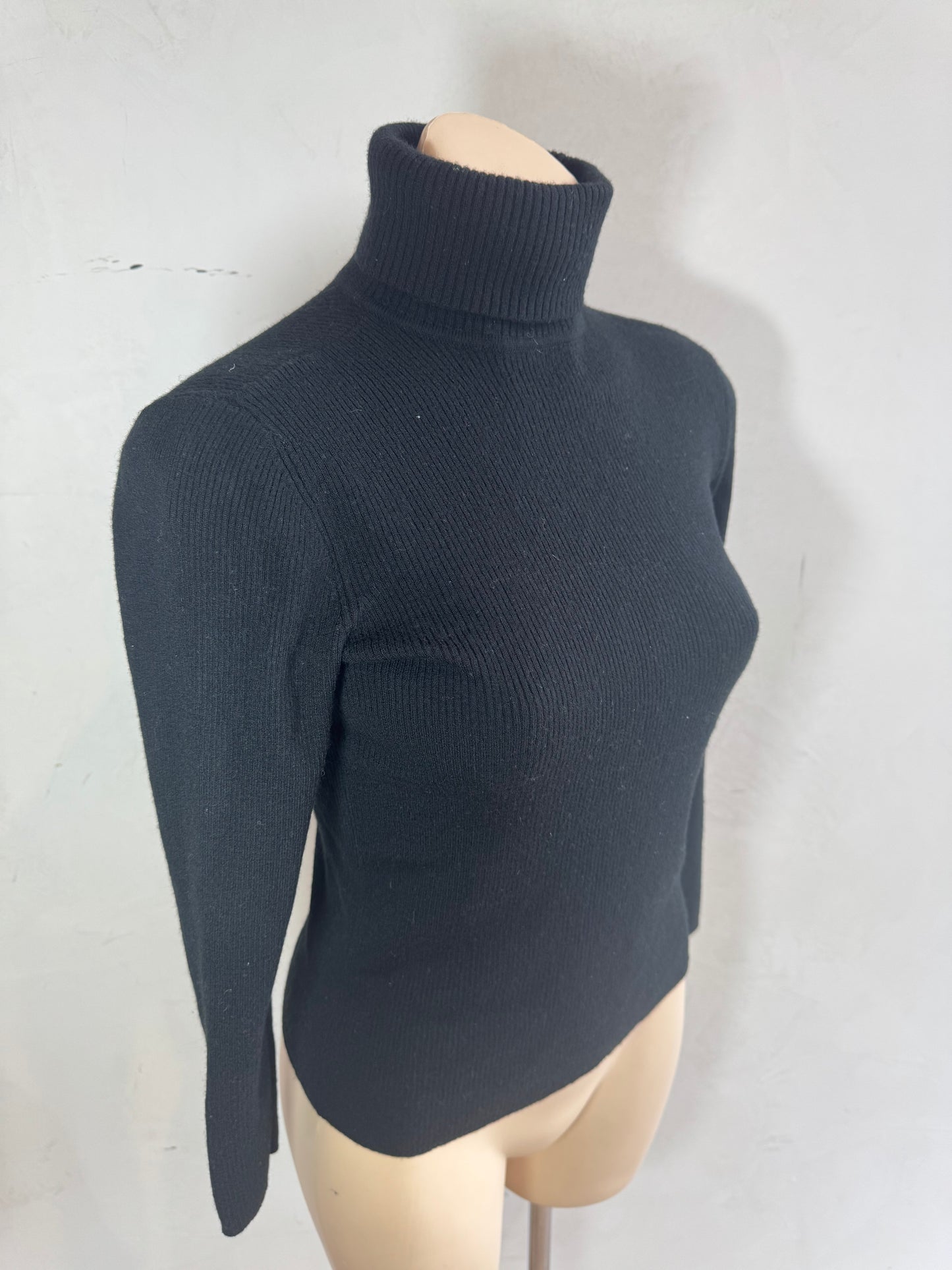 Vintage Ralph Lauren black wool skivvy - size S