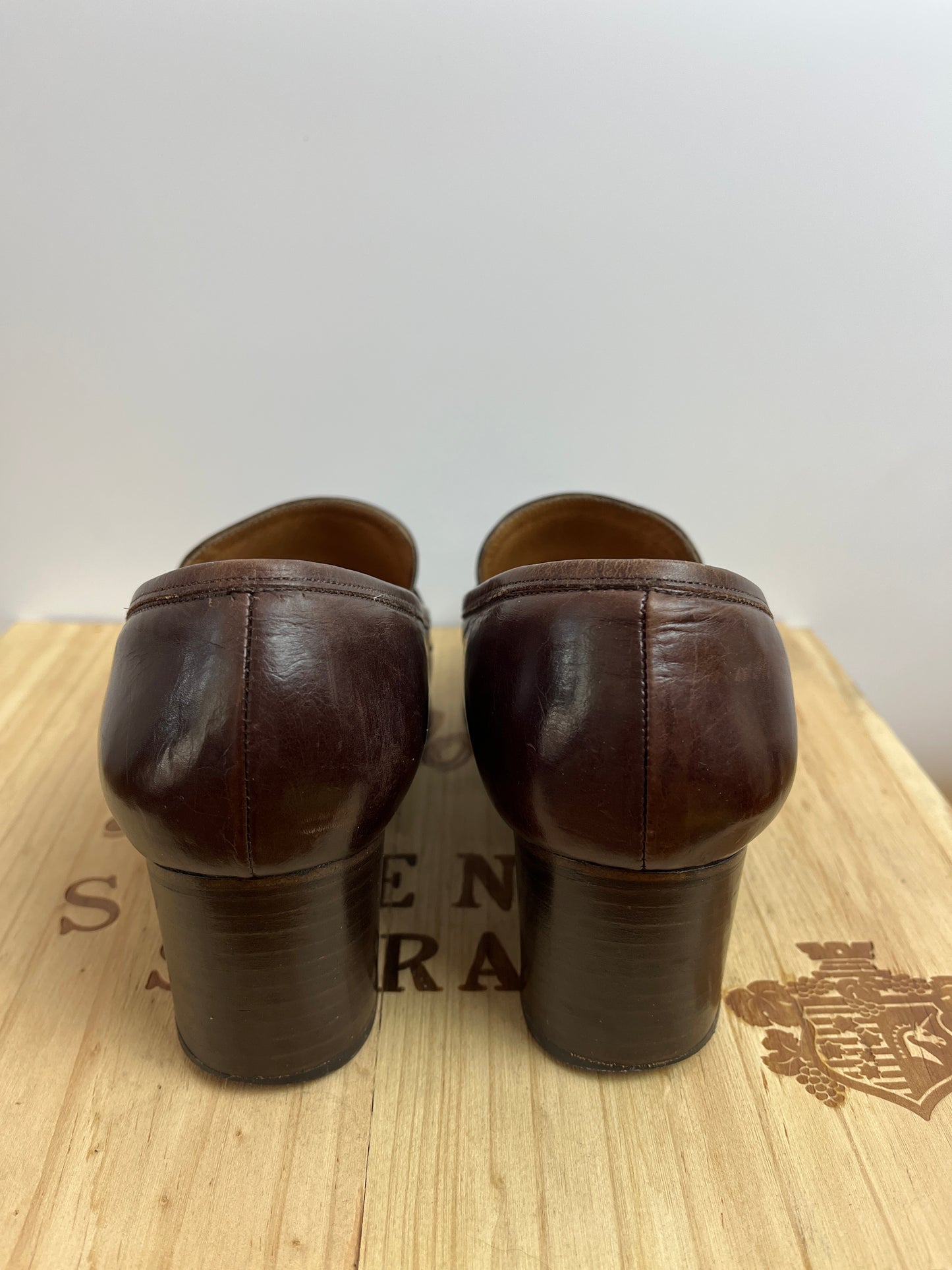 Vintage Rich Brown Mules Size 37
