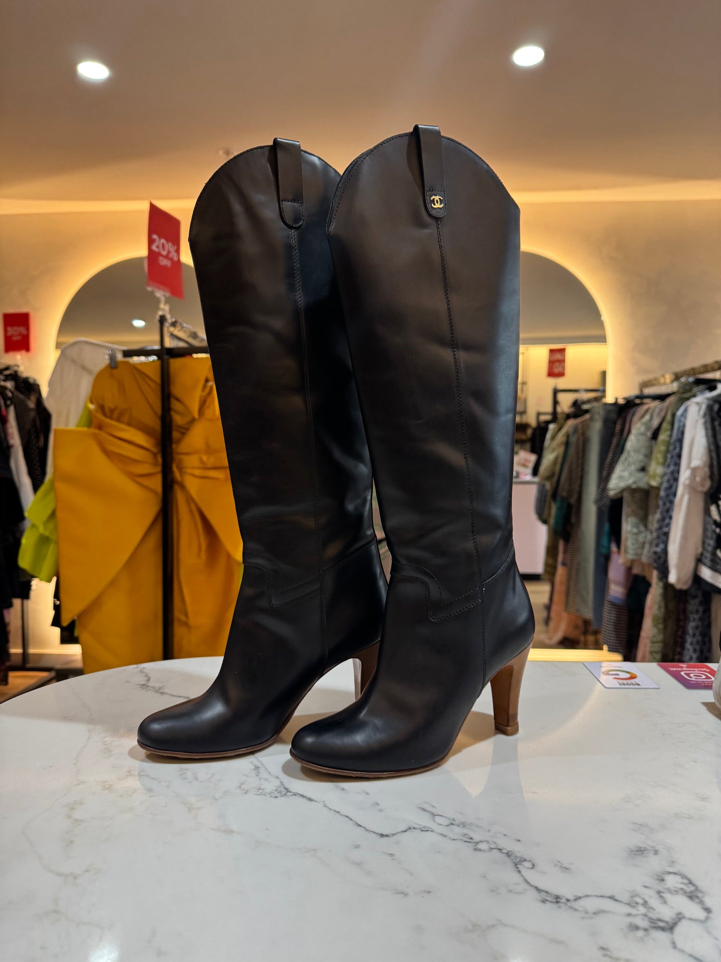 Chanel Tall Boots Sz 36