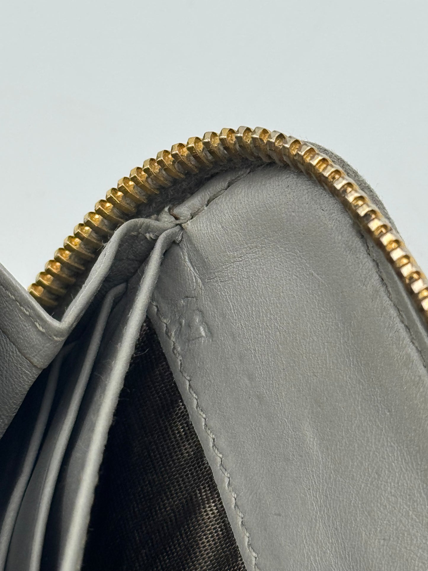 MIU MIU Taupe Zip Around Wallet