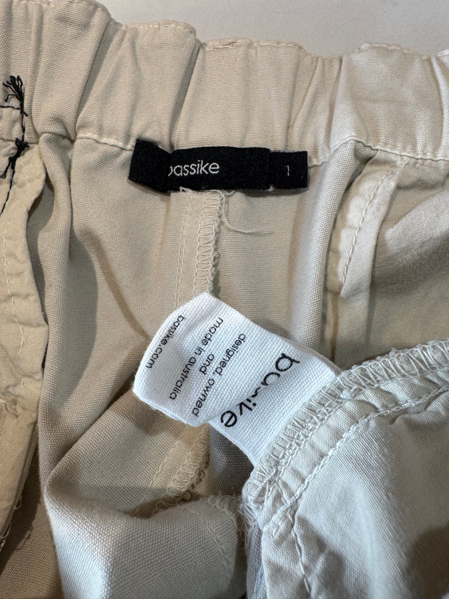 Bassike Beige pants size 1