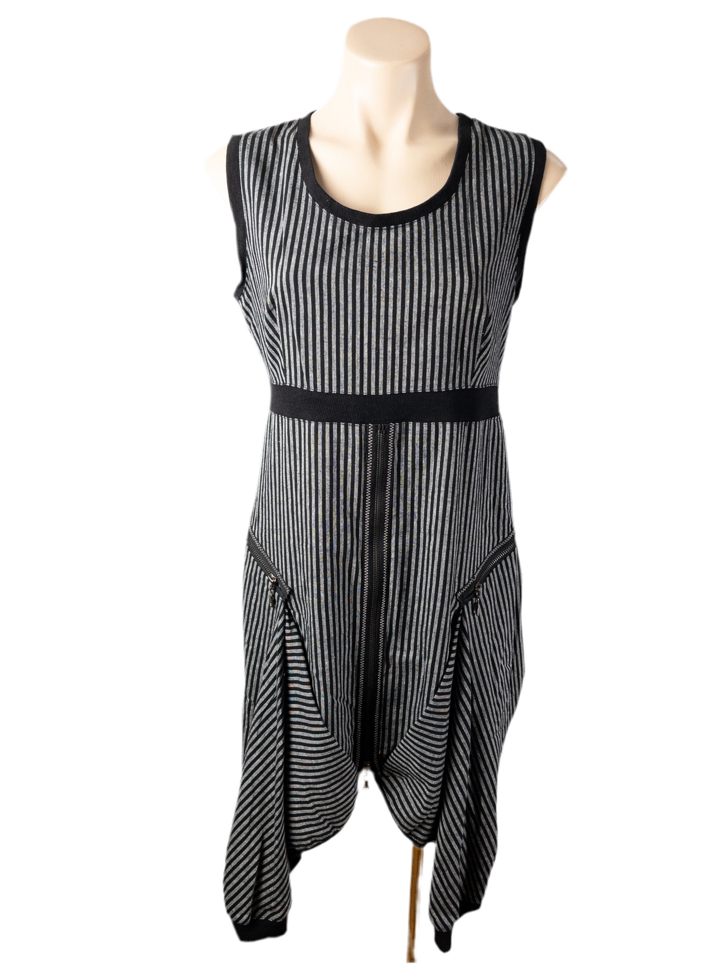 JIMMY JEAN Grey Striped Dress Sz 12