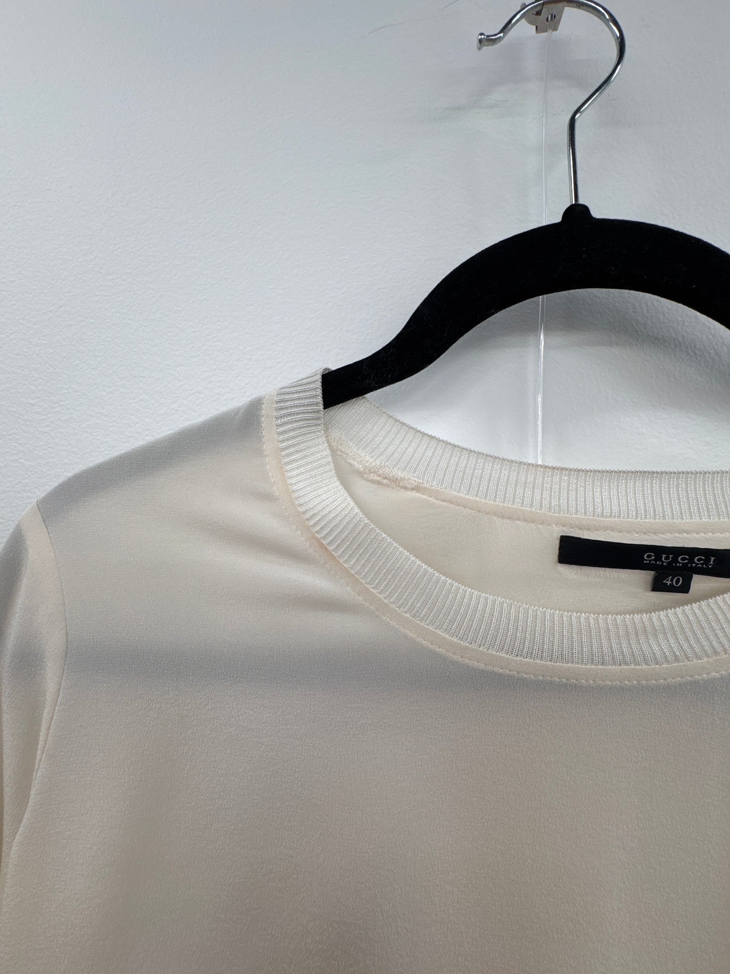 Gucci Ivory Silk Top Sz 40
