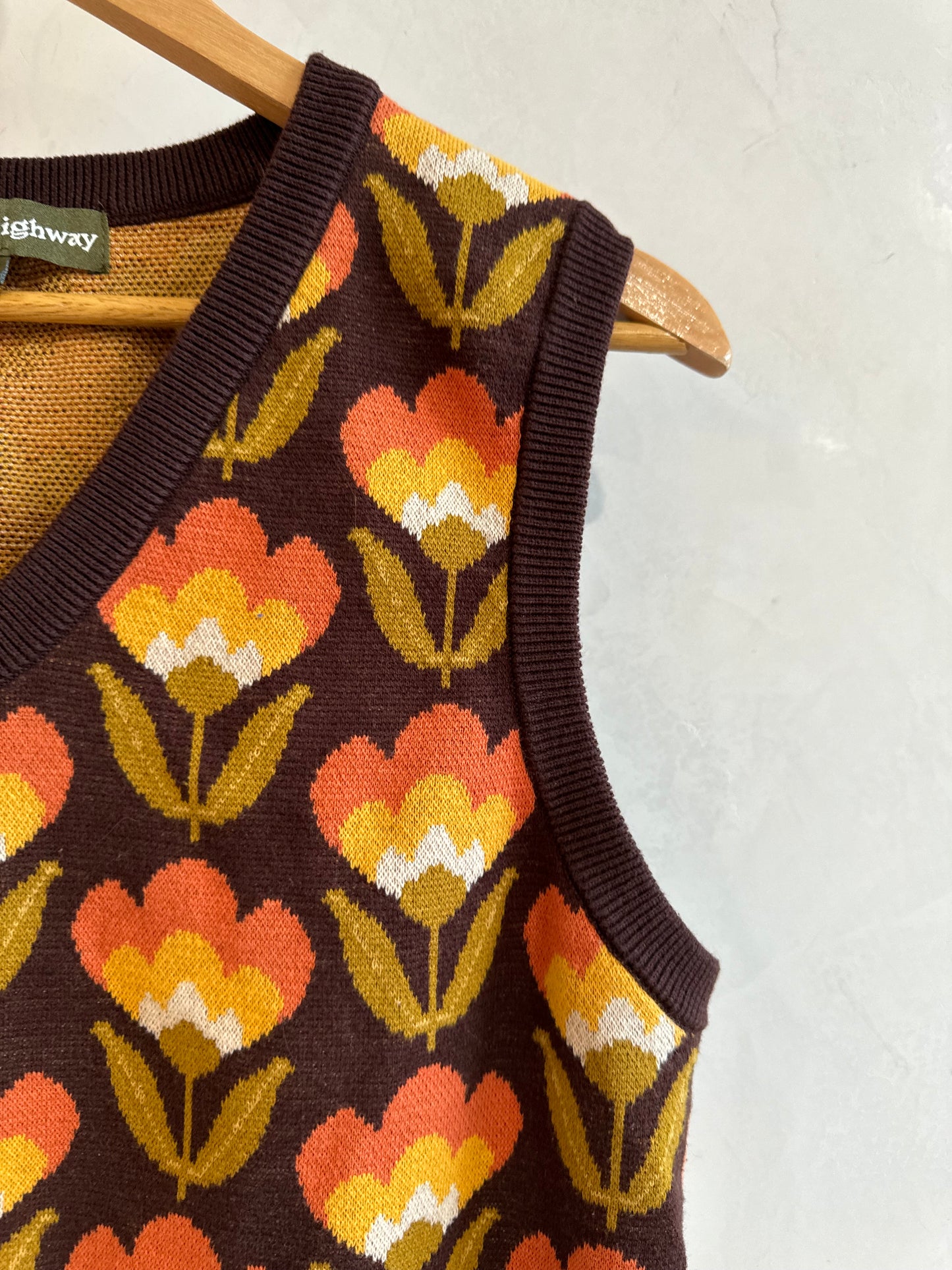 PRINCESS HIGHWAY Retro Tulip Print Vest Size 14