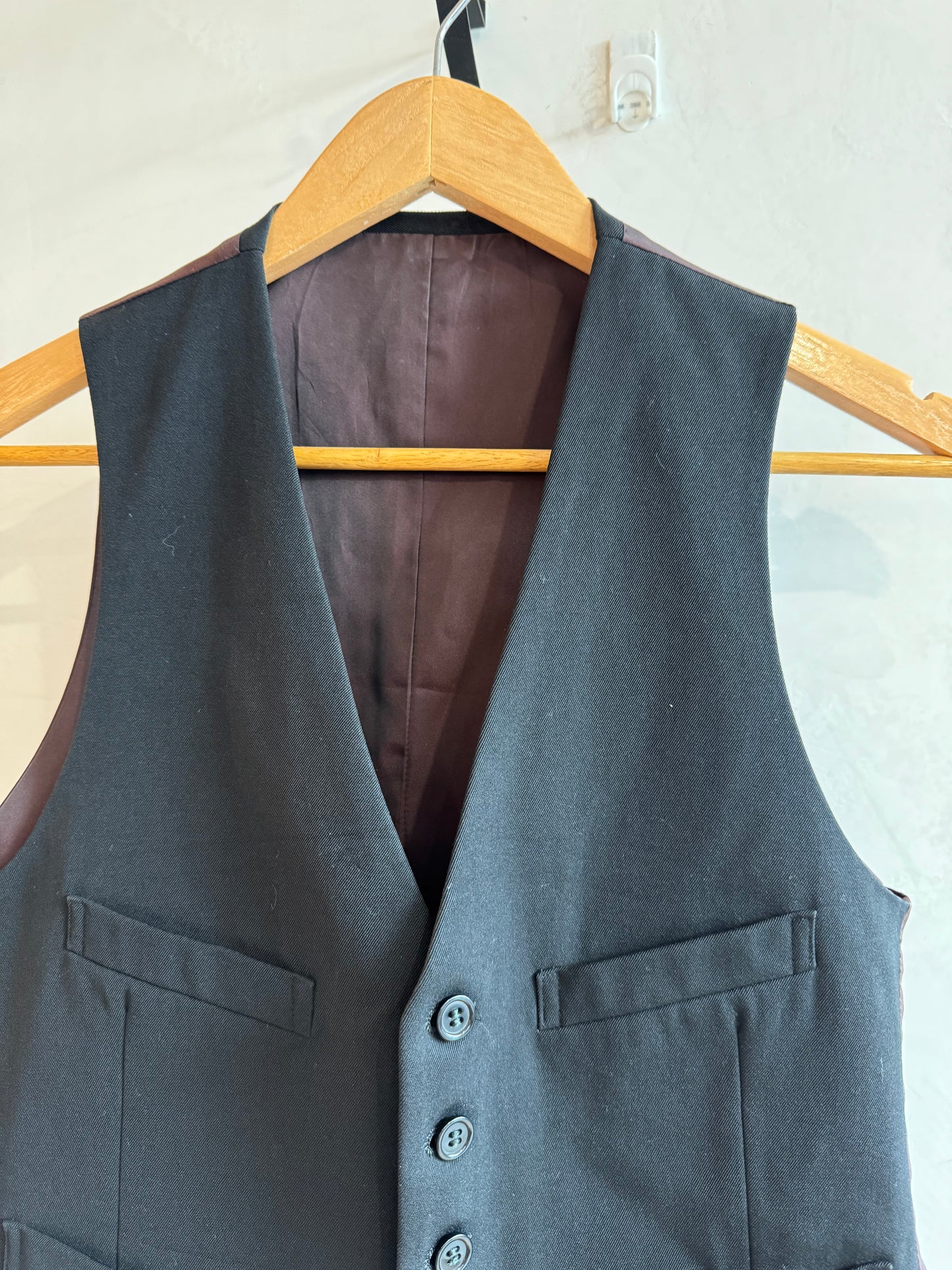Vintage Black Vest Size S