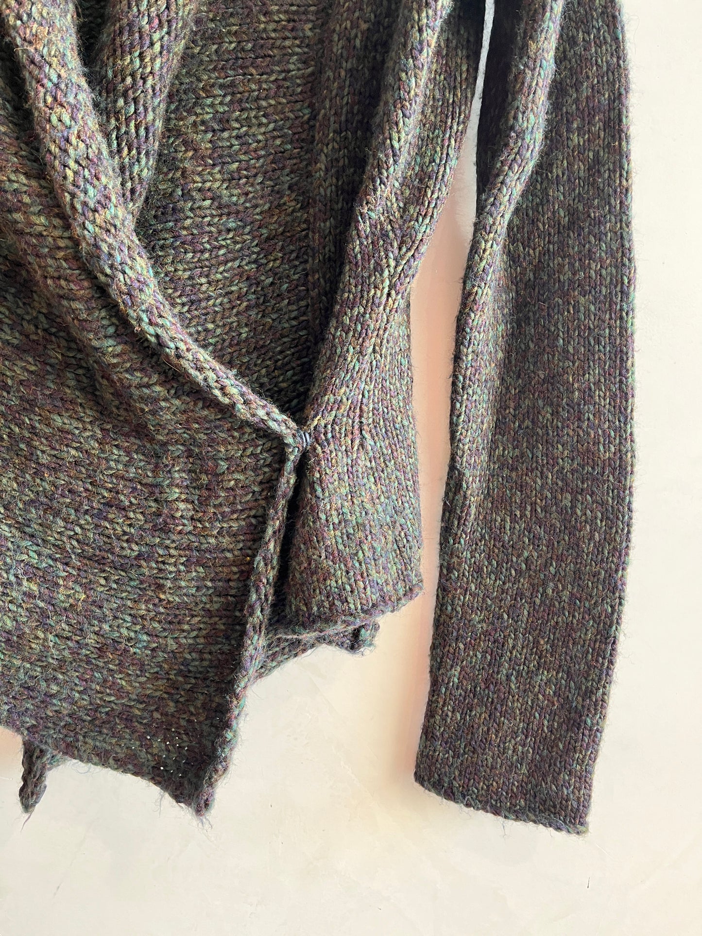 COUNTRY ROAD Khaki Wool Blend Draped Cardigan Size M