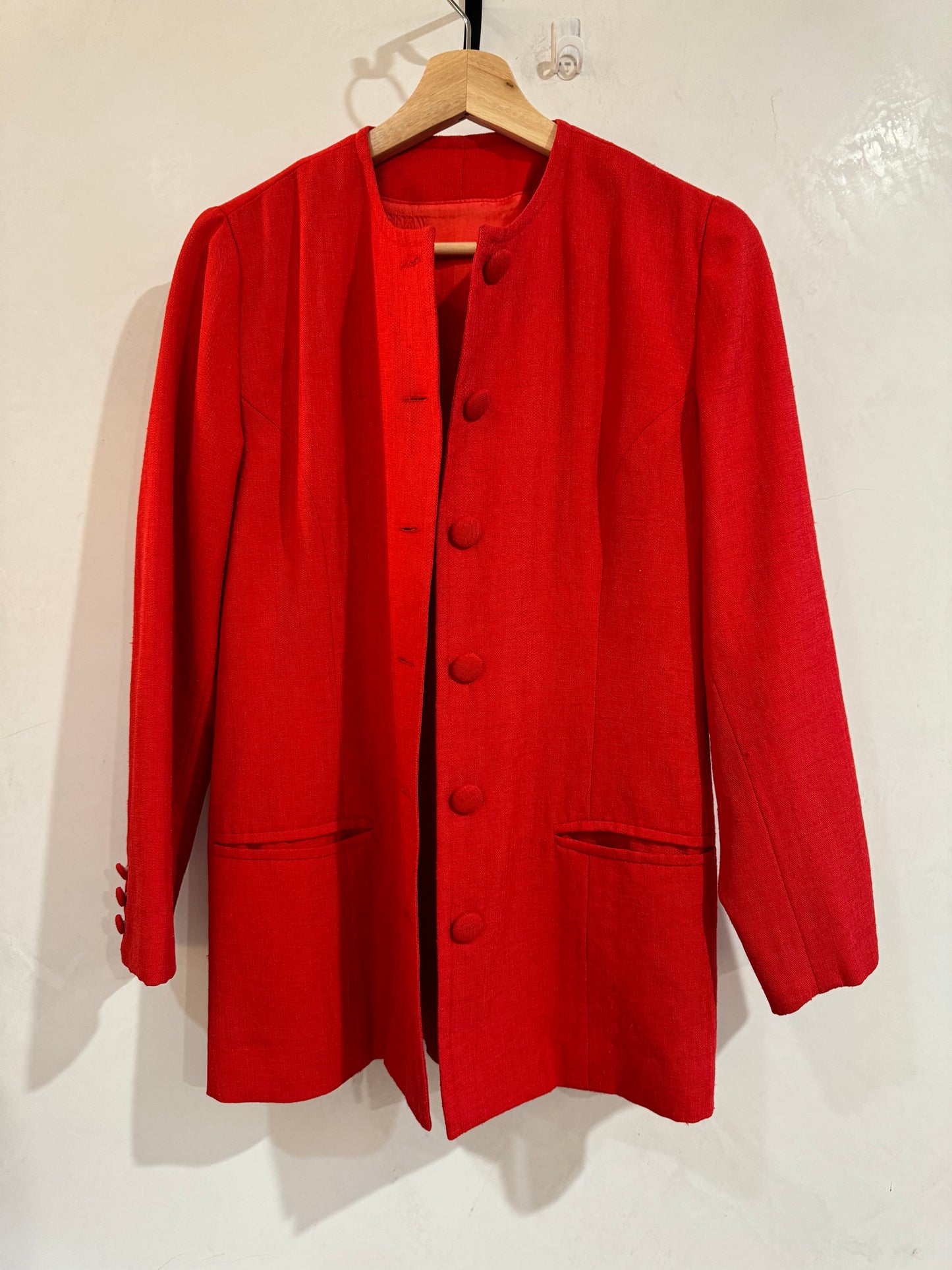 Vintage Red Custom Button Down Jacket S/M