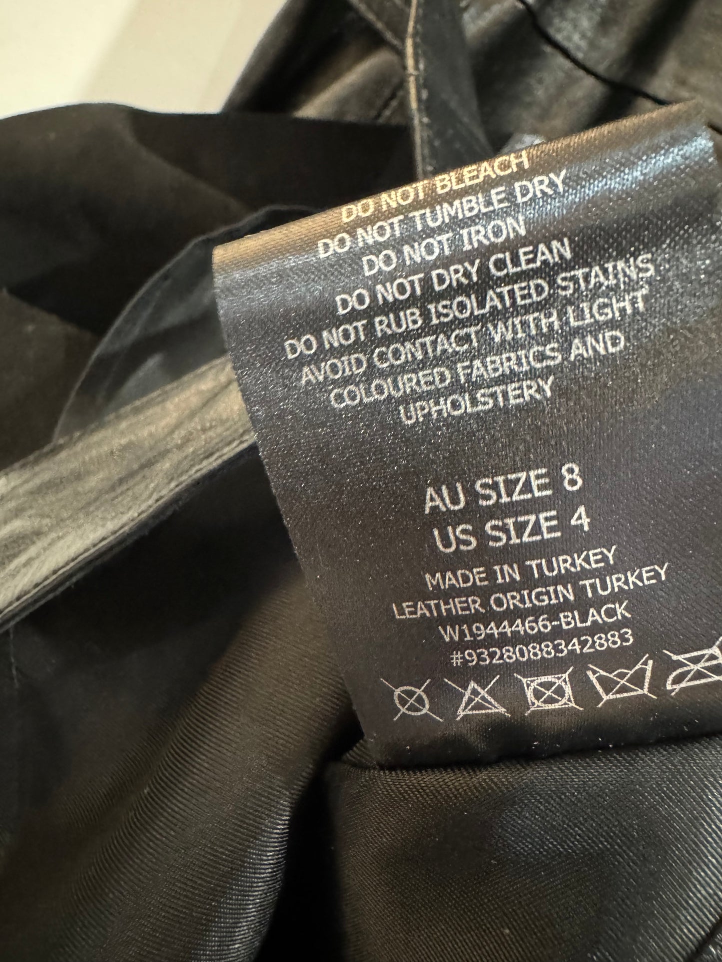 SCANLAN THEODORE Black Leather Dress Size 8