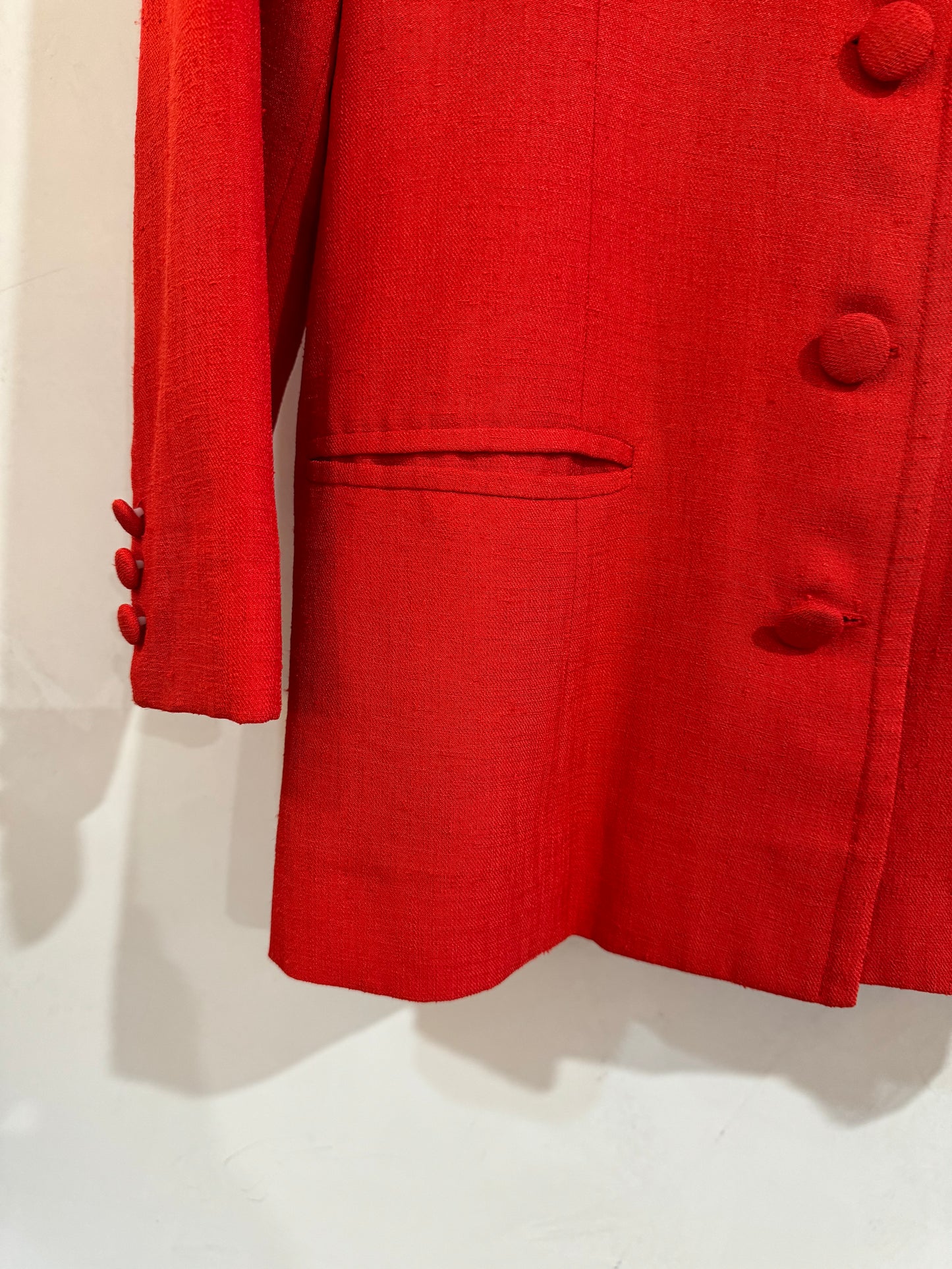 Vintage Red Custom Button Down Jacket S/M