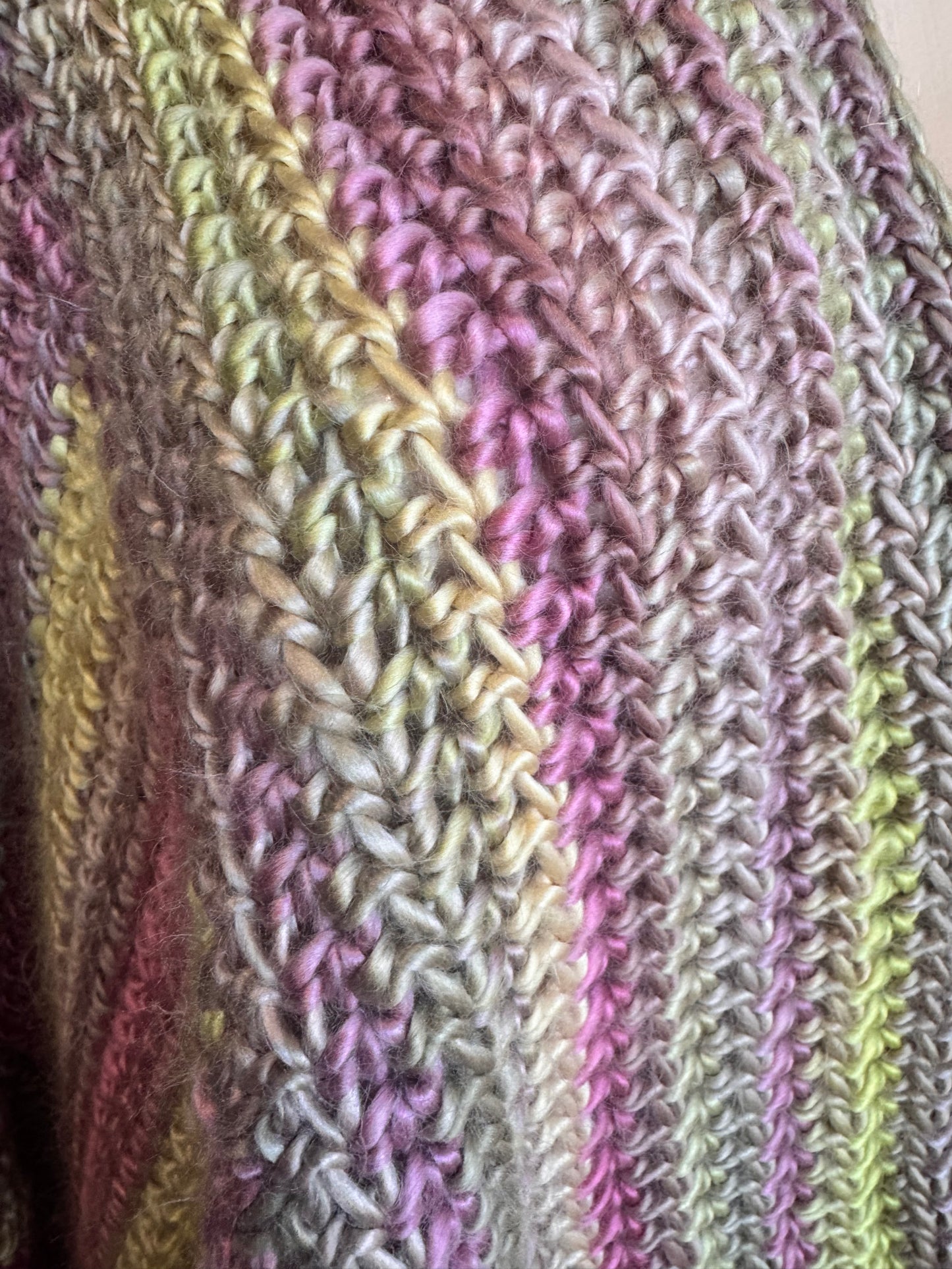 Colourful Handknit Cardigan - size M/L