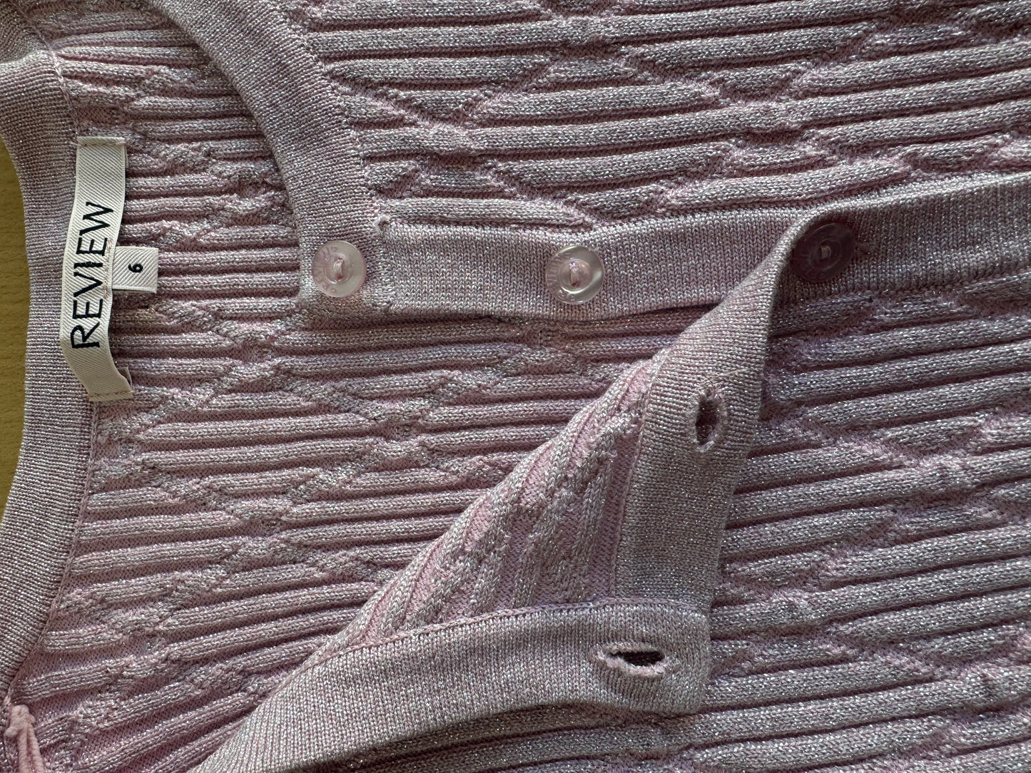 Review Pink Cardigan - size 6