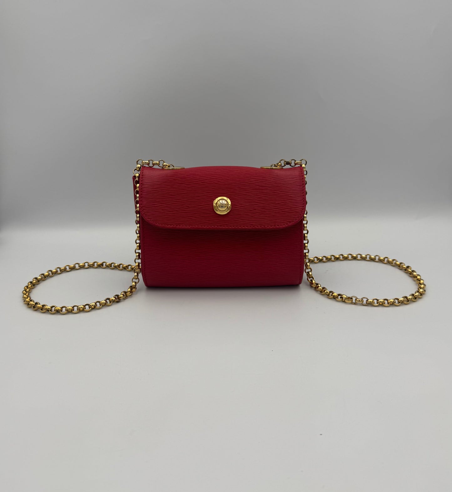 Chloe Chain Calf Skin Leather Mini Bag