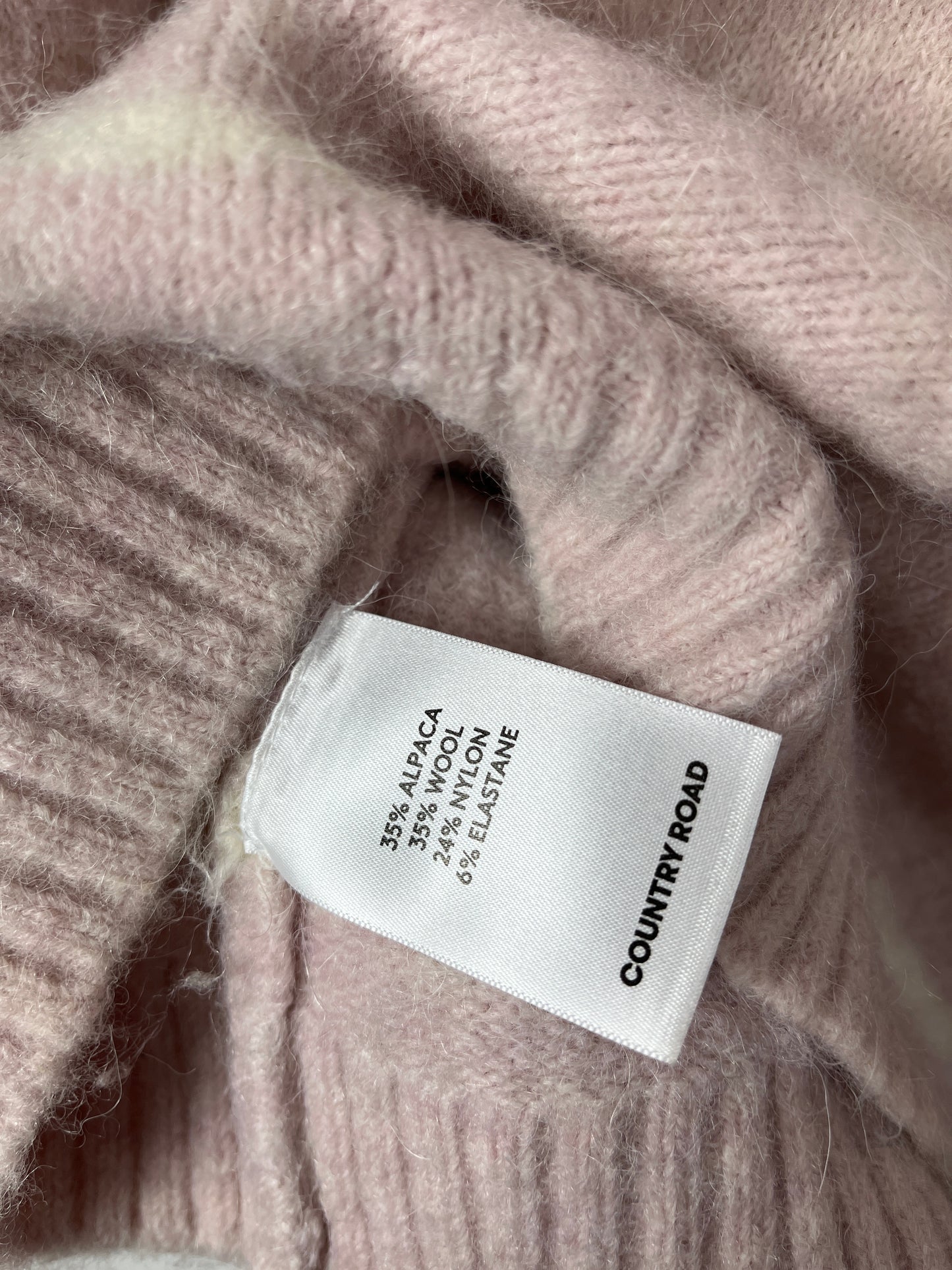 COUNTRY ROAD Pink Striped Wool Blend Jumper Size XS