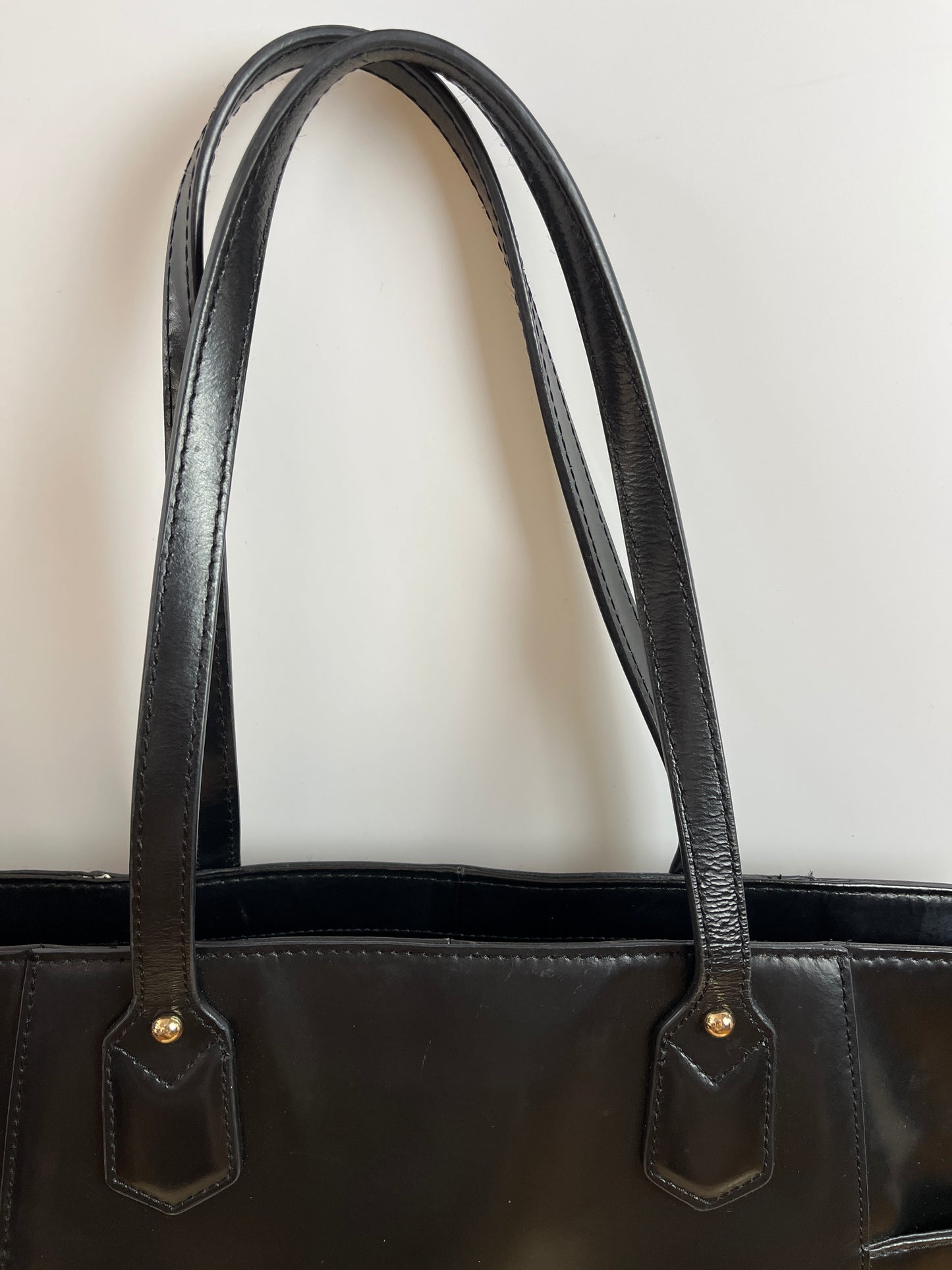 Vintage TRENT NATHAN Black Leather Tote