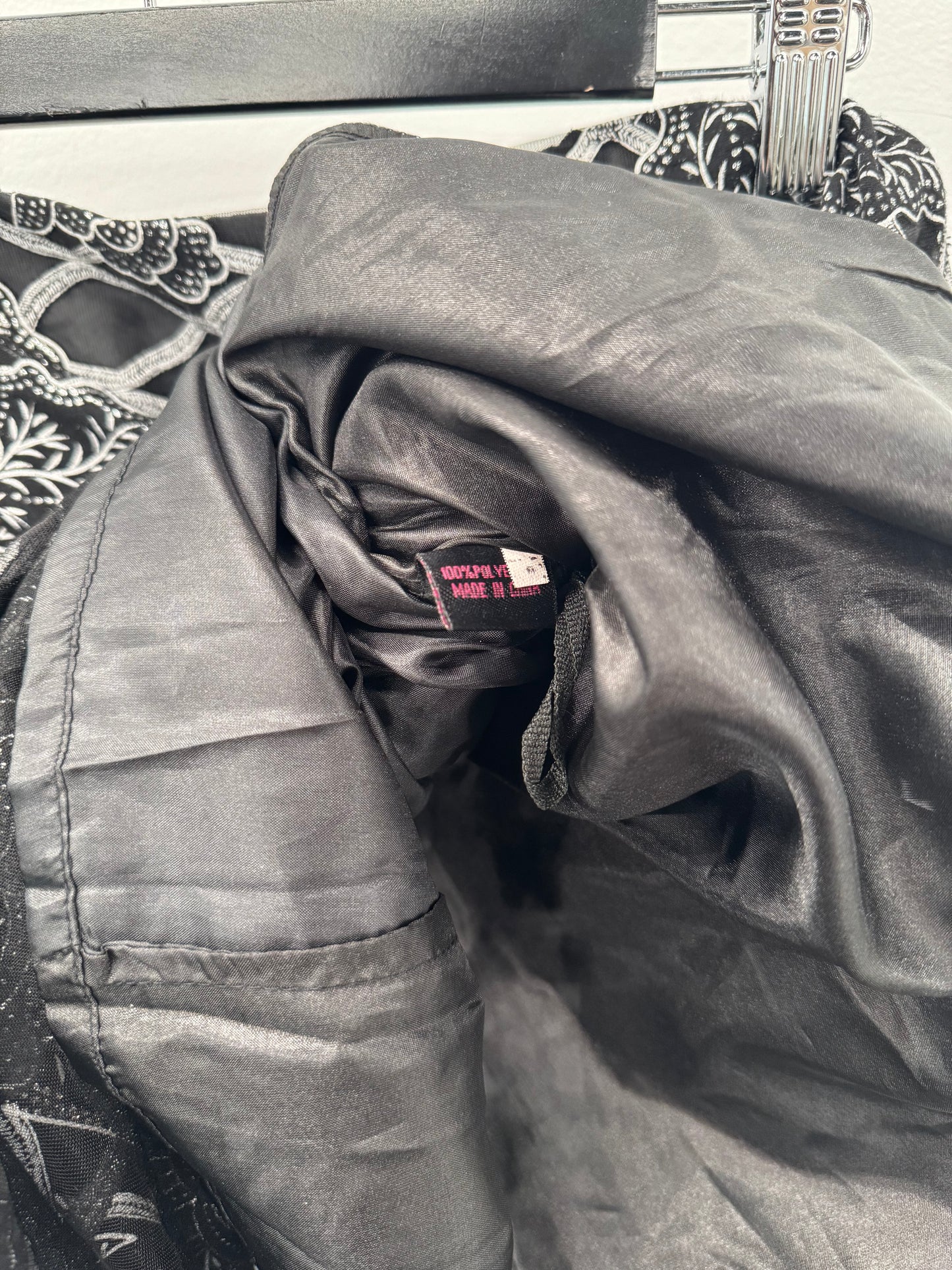 Vintage CKM black printed midi skirt - Size 16