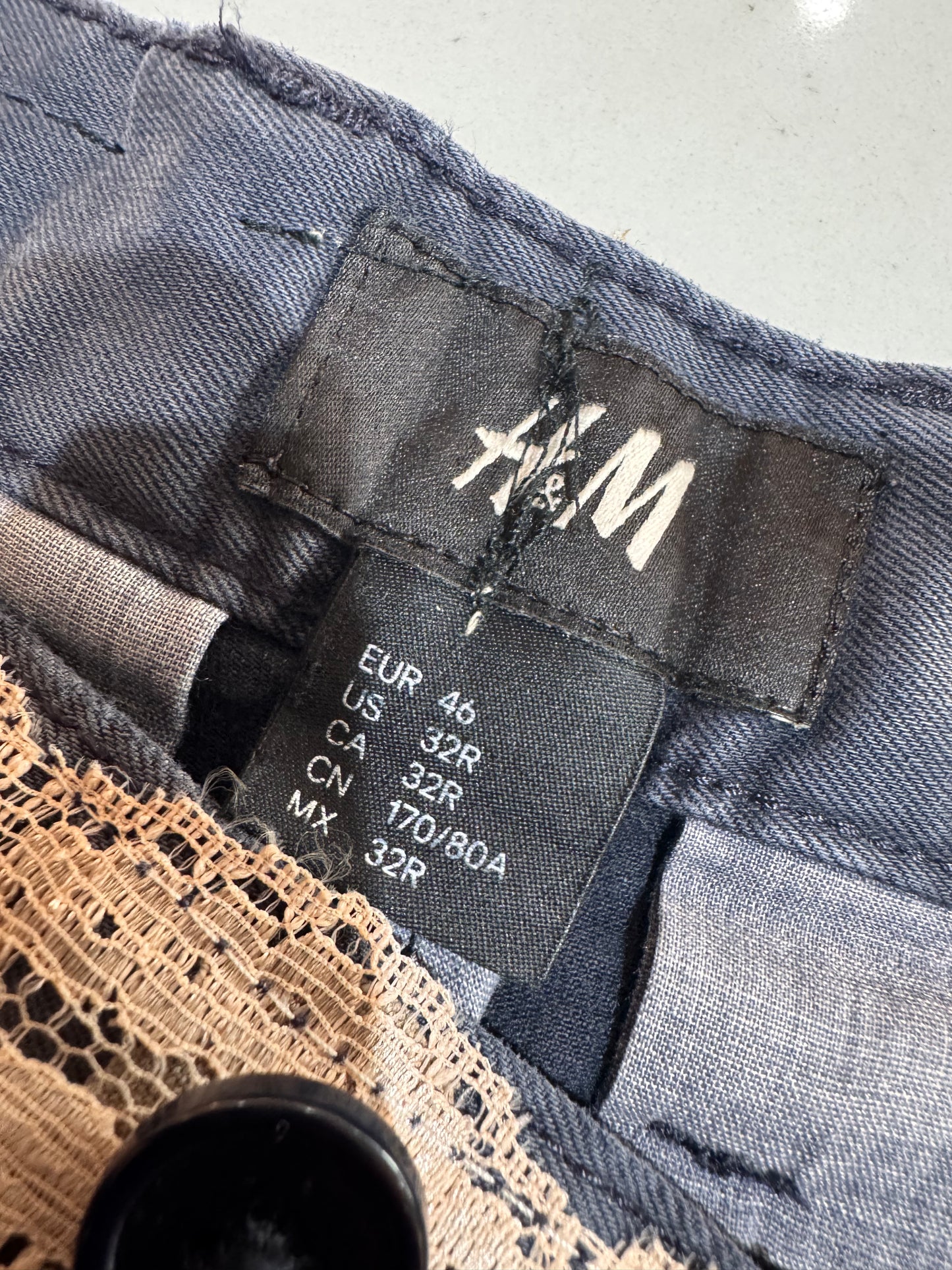 Upcycled H&M Navy Skirt - size 14