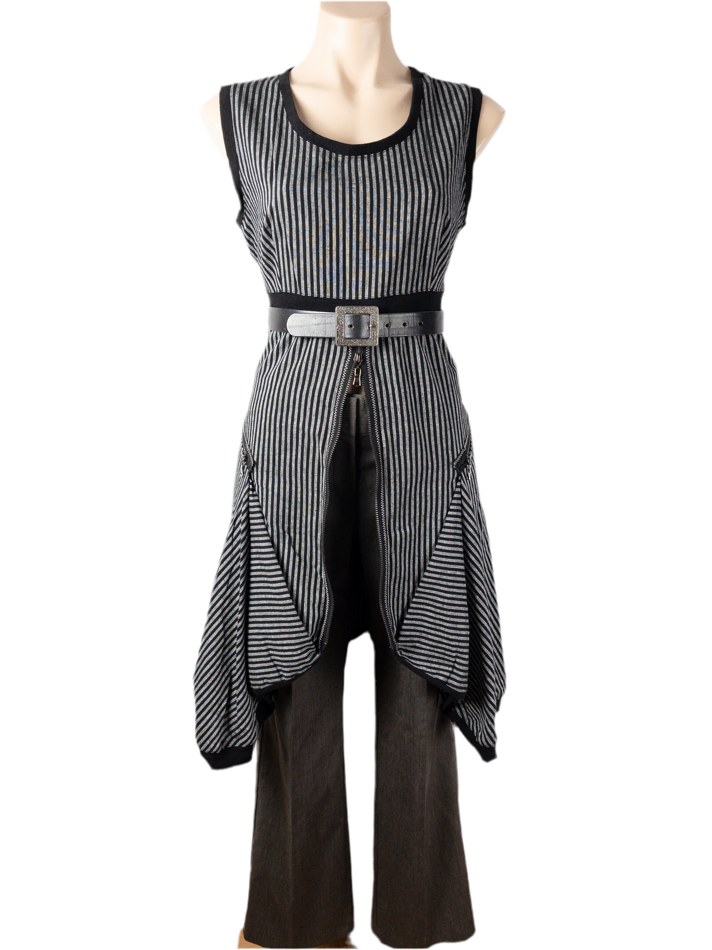 Vintage CLUB PETITES Brown Pinstripe Pants Size 10