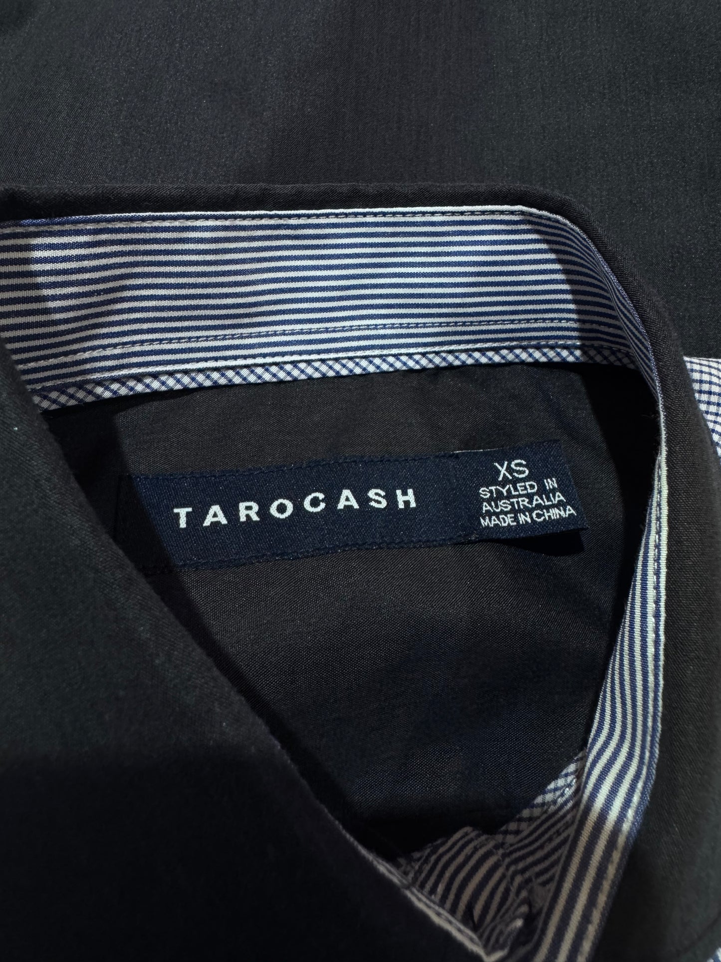 Tarocash Navy Upcycled Tang Shirt - size S