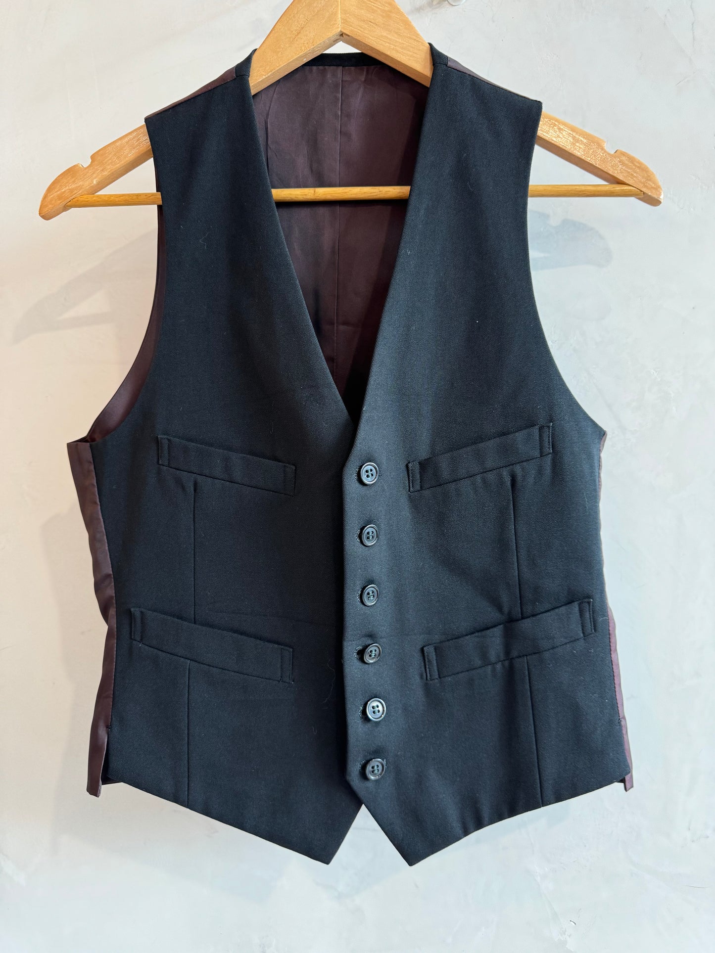 Vintage Black Vest Size S