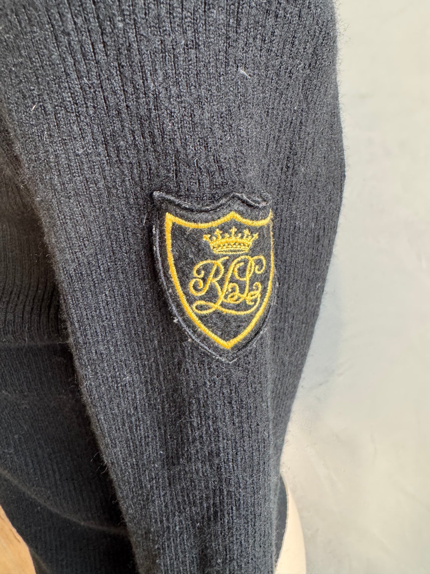 Vintage Ralph Lauren black wool skivvy - size S