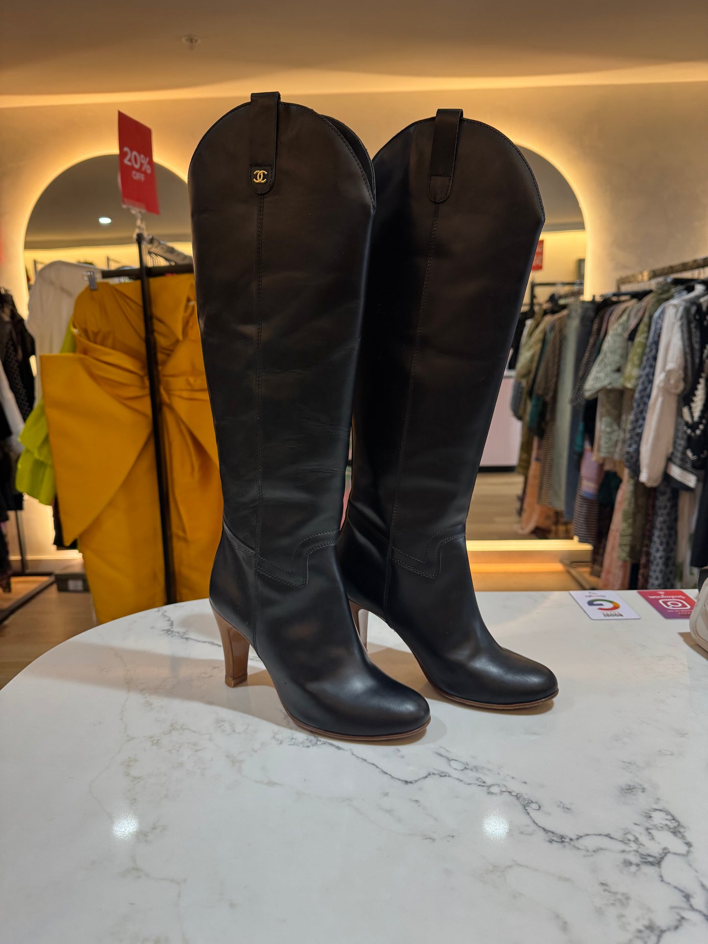 Chanel Tall Boots Sz 36