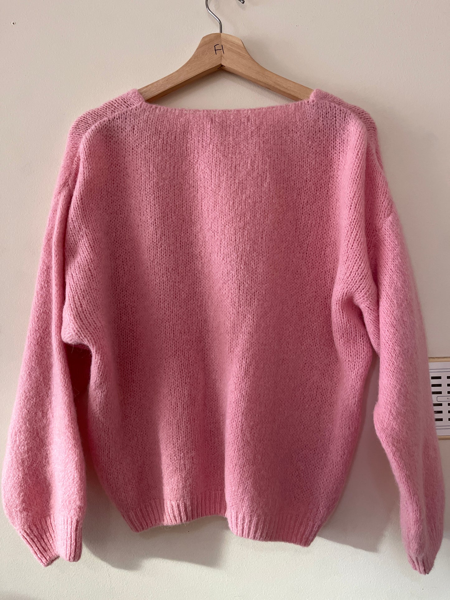 Dallitalia Pink Wool Blend Cardigan Size M-L