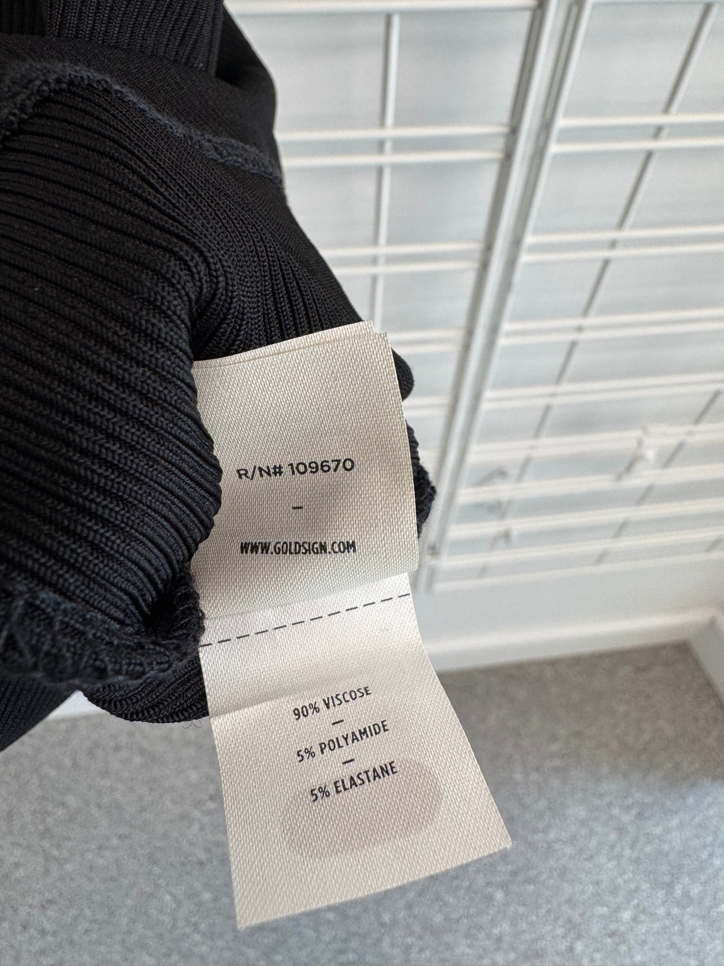 GoldSign Laurel Black Tank - Size M