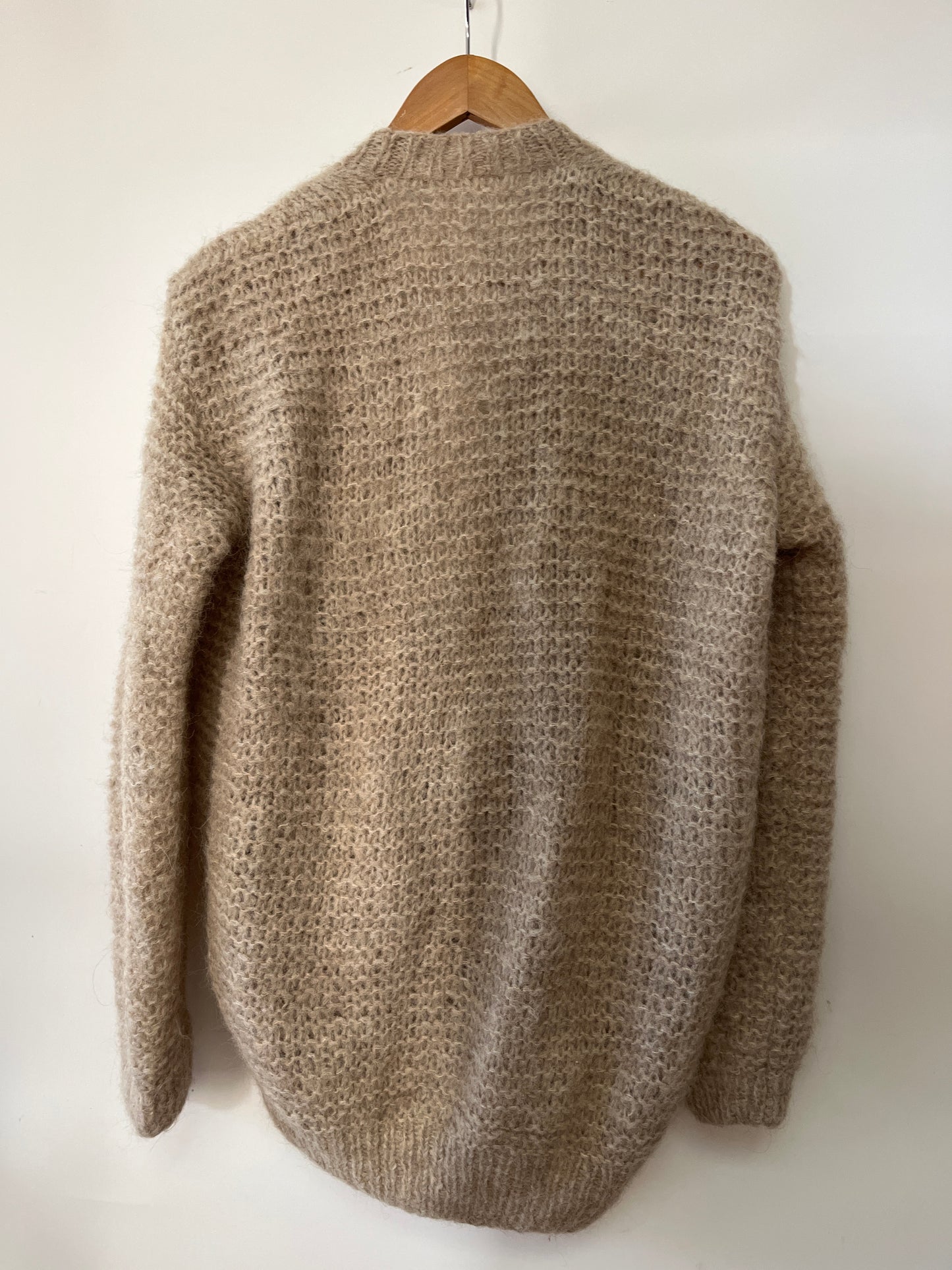 ONCE UPON AN ARTISAN Oatmeal Open Cardigan Size S