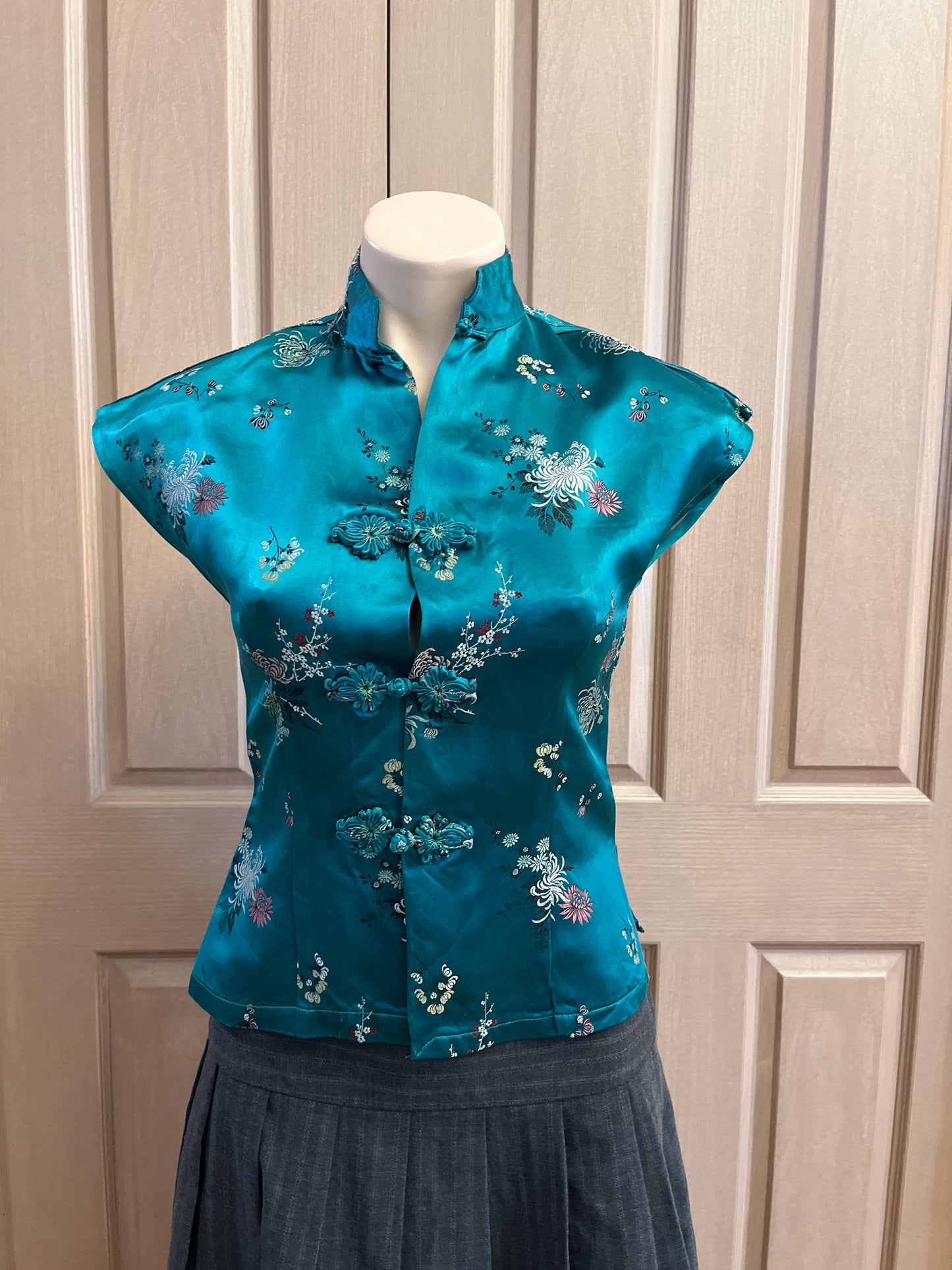 Vintage Custom Mandarin Top Size XS