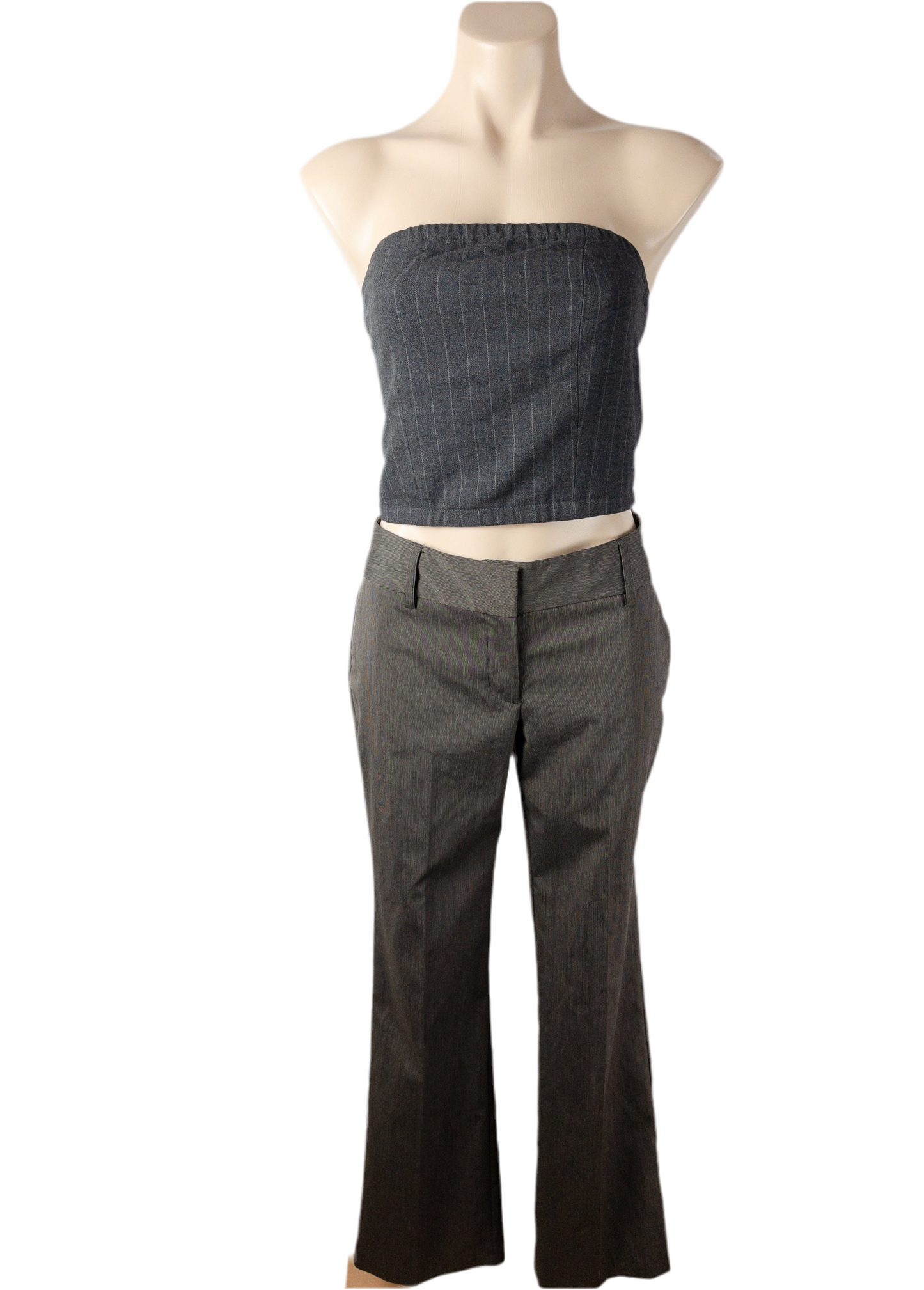 Vintage CLUB PETITES Brown Pinstripe Pants Size 10
