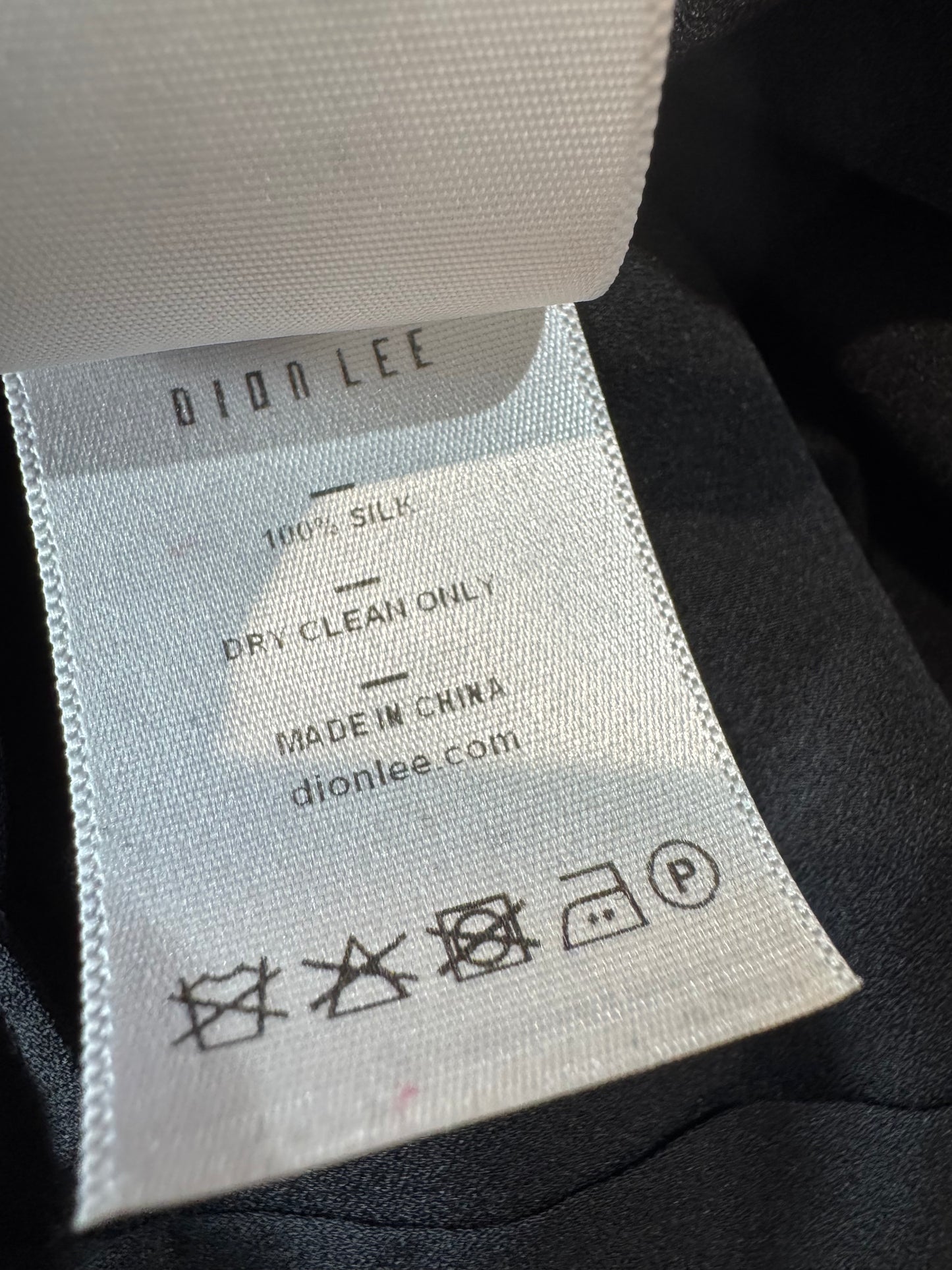 Dion Lee Black Silk Dress - size 10